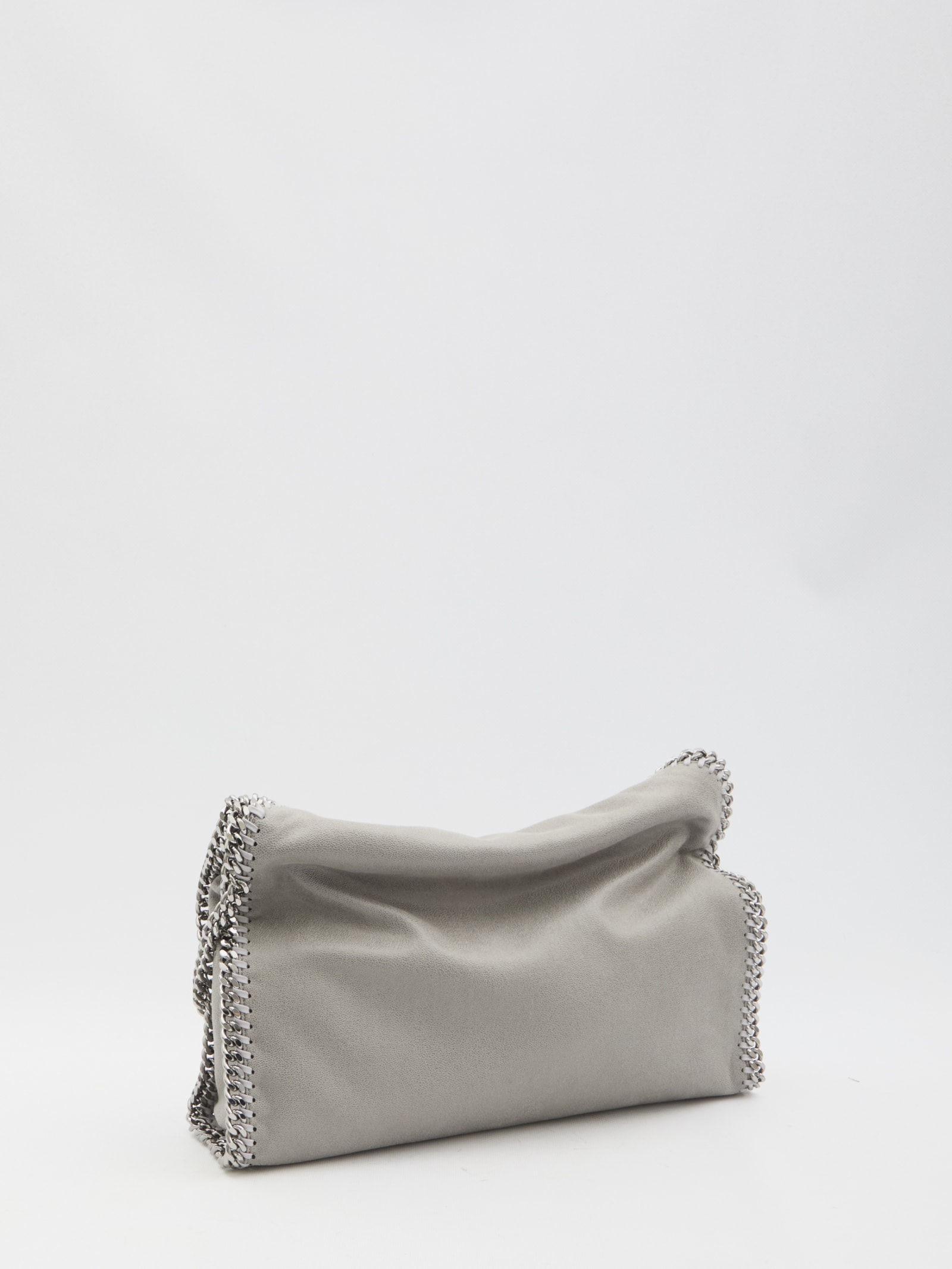 Shop Stella Mccartney Falabella Fold-over Tote Bag In Grey