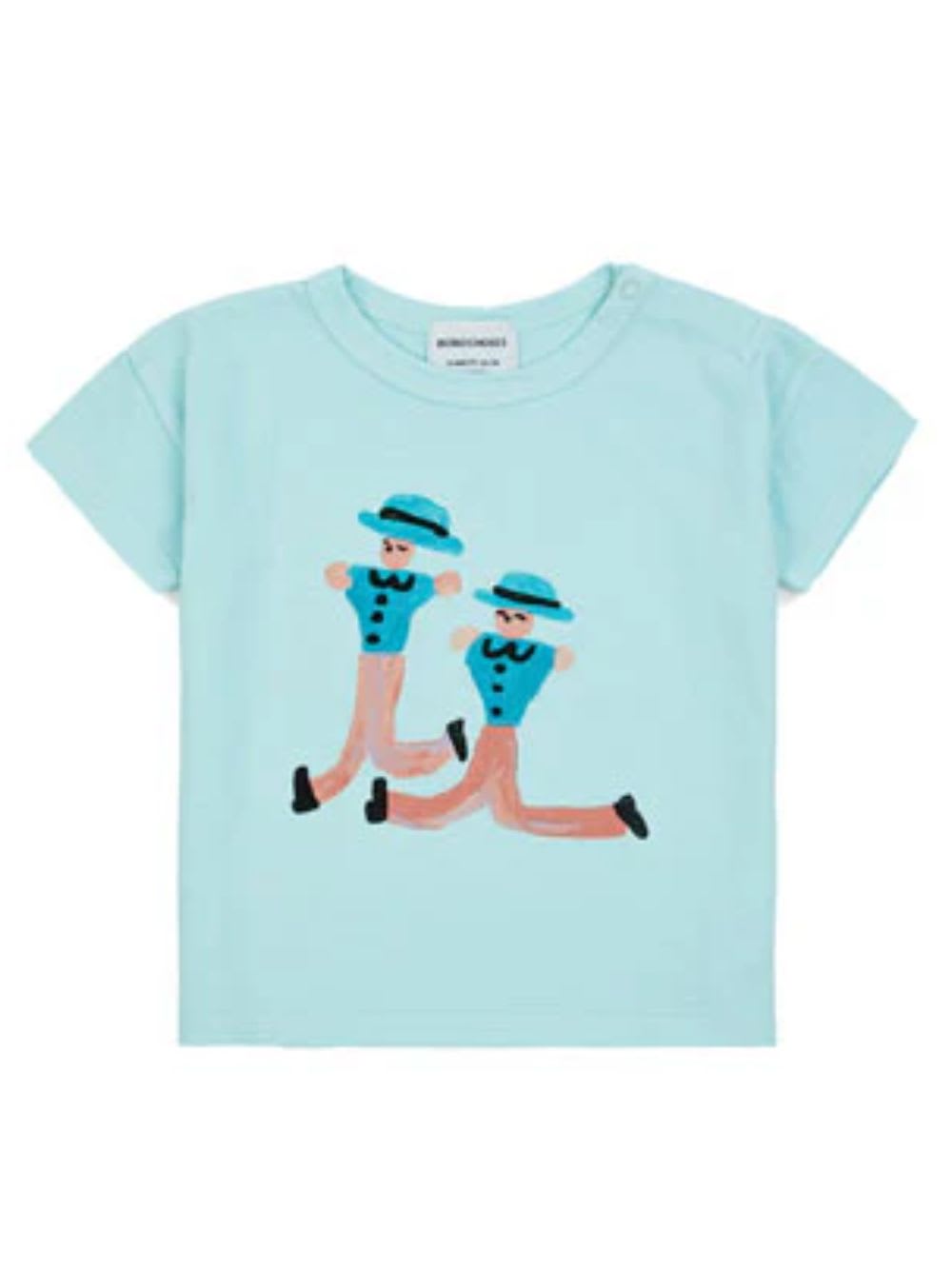 Shop Bobo Choses Baby Dancing Giants All Over T-shirt In Light Blue