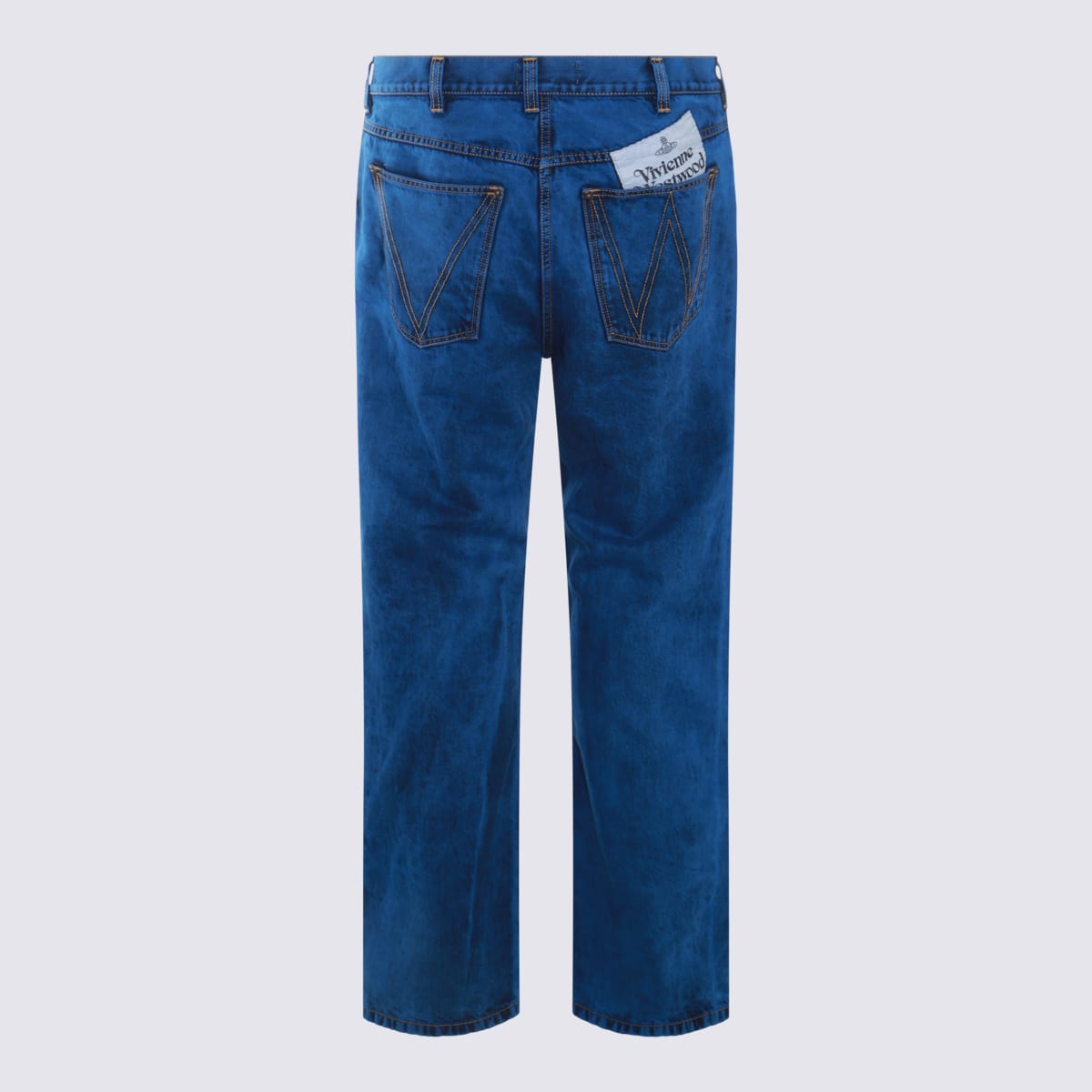 Shop Vivienne Westwood Blue Cotton Pants