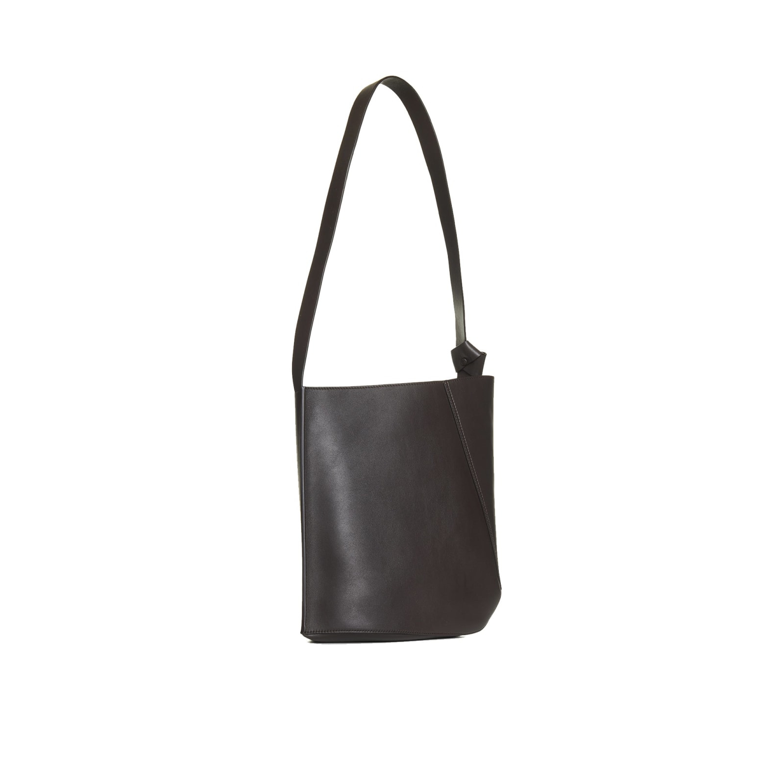 Shop Lanvin Hobo Tie Shoulder Bag In Brown