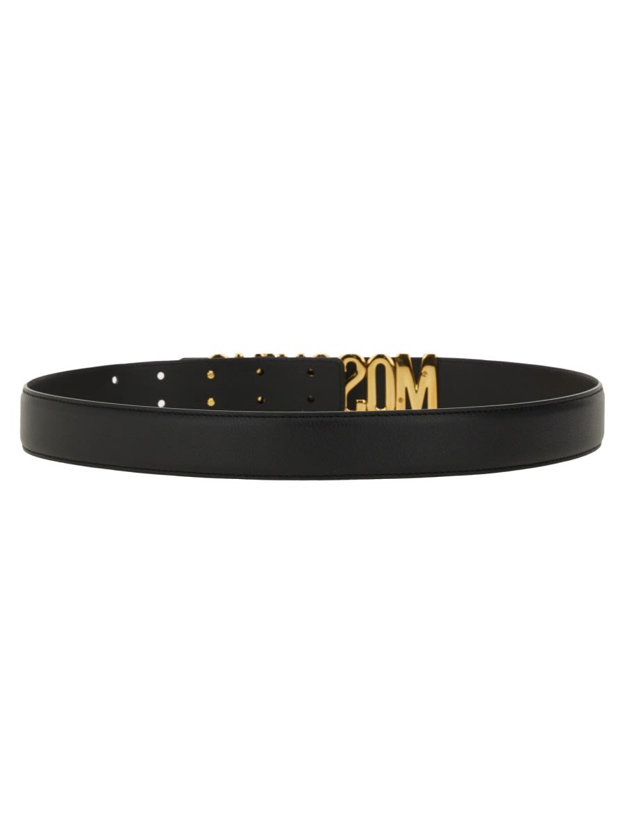 Shop Moschino Cinrua With Logo In Black