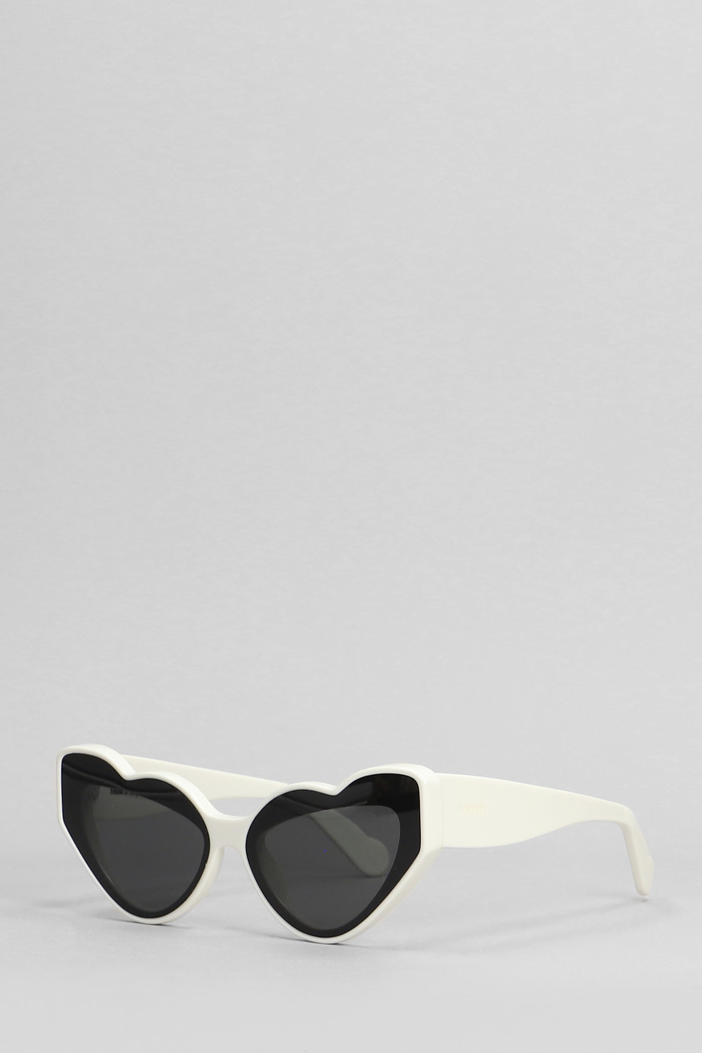 Fiorucci Heart-shaped Acetate Sunglasses In White