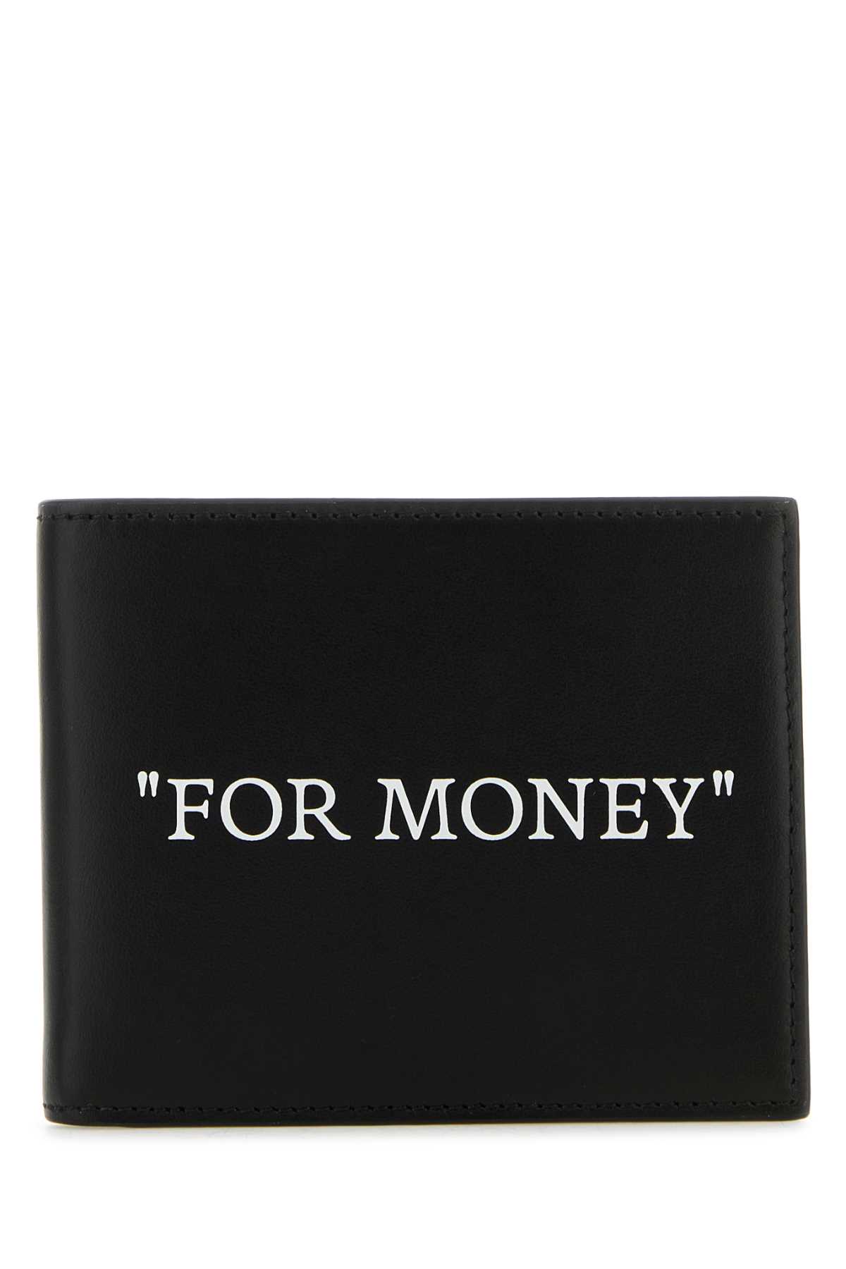 Shop Off-white Black Leather Wallet In 1001