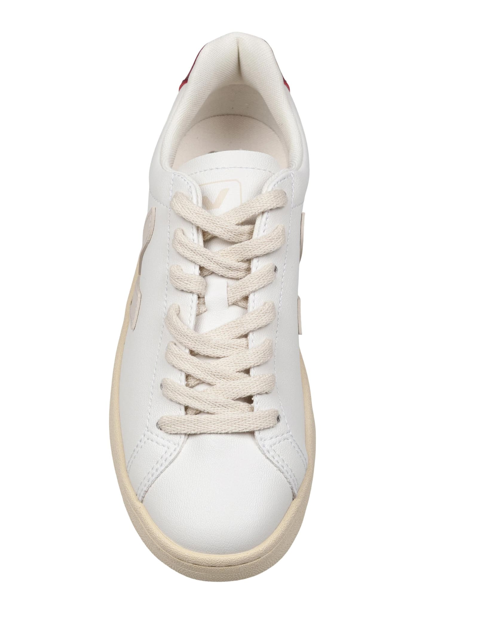 Veja Urca Coated Cotton Sneakers White/marsala In White