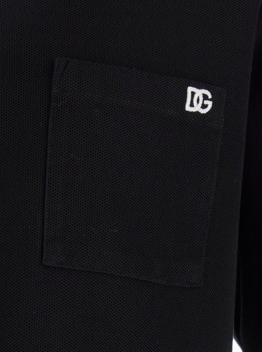 Dolce & Gabbana Black Crewneck T-shirt With Logo Embroidery On The Front In Black