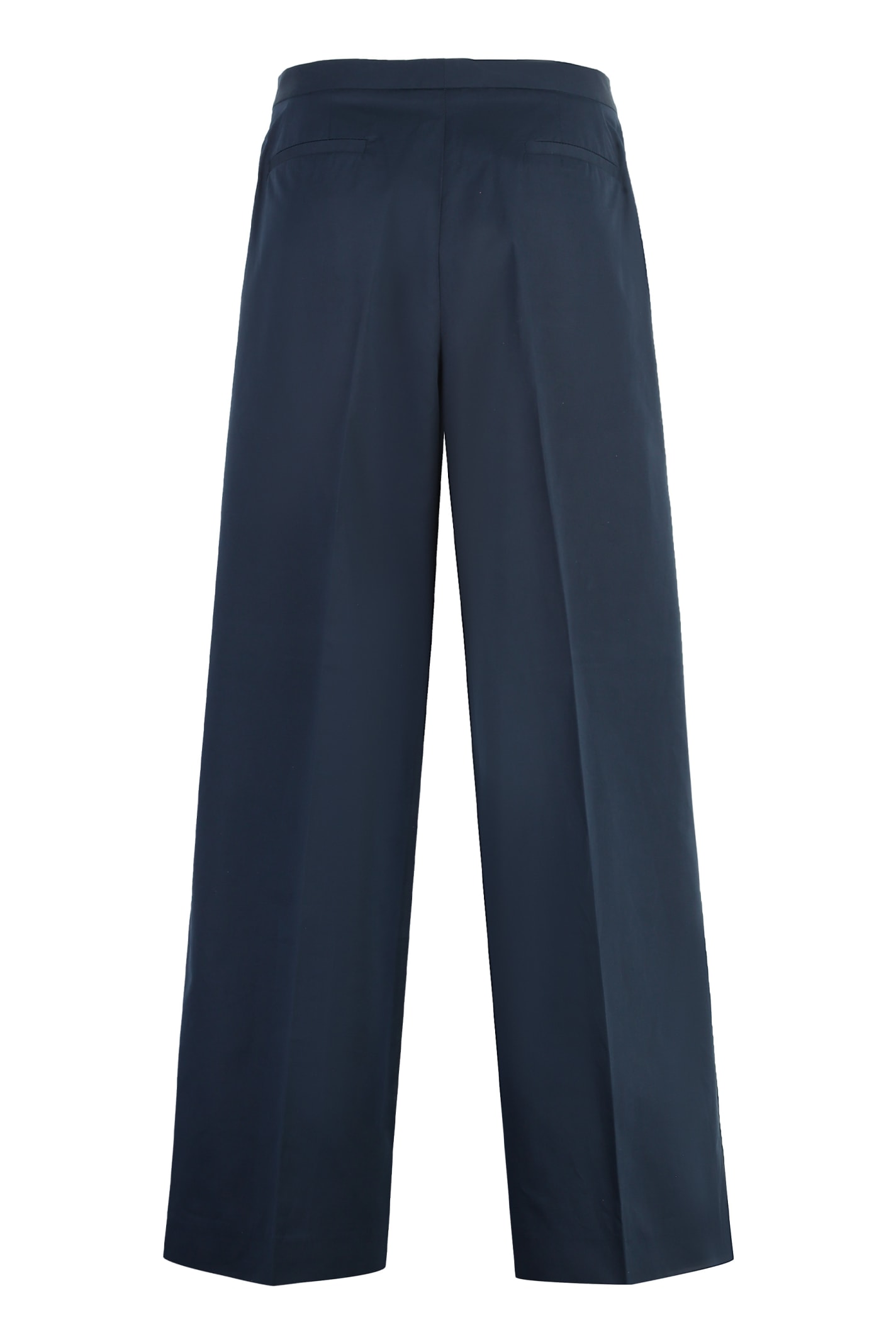 Shop Fabiana Filippi High-waist Wide-leg Trousers In Blue