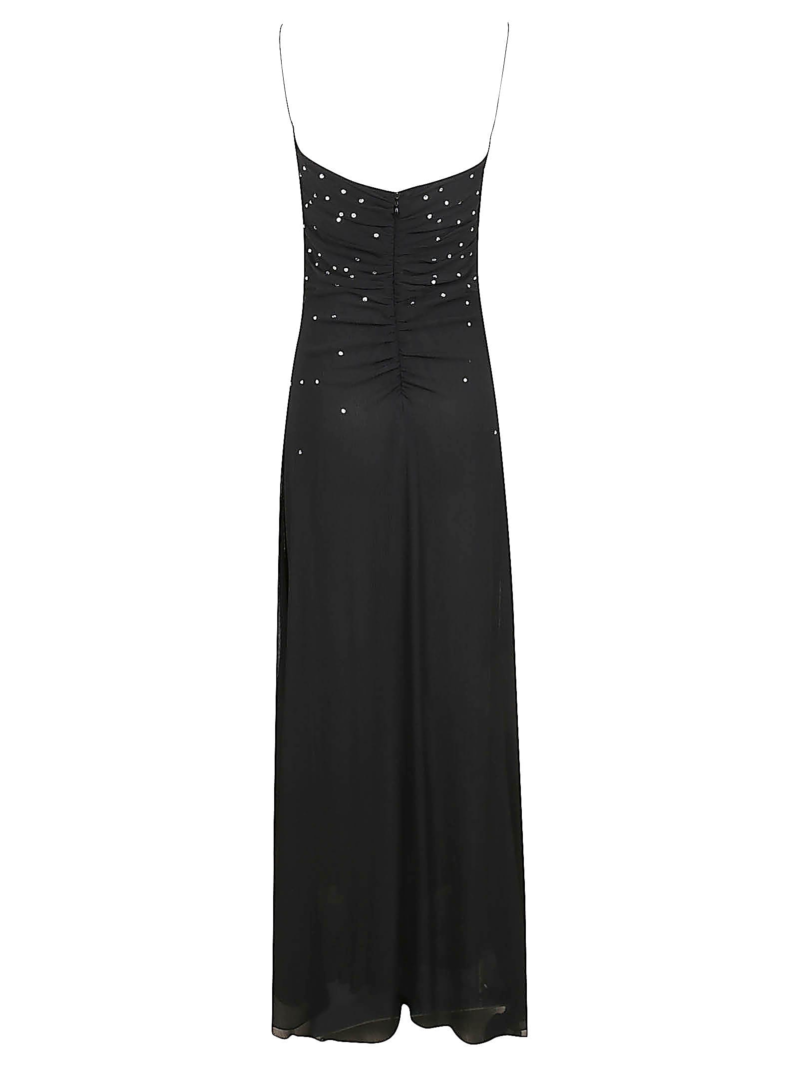 Shop Forte Forte Rear Zip Embellished Dress In Black