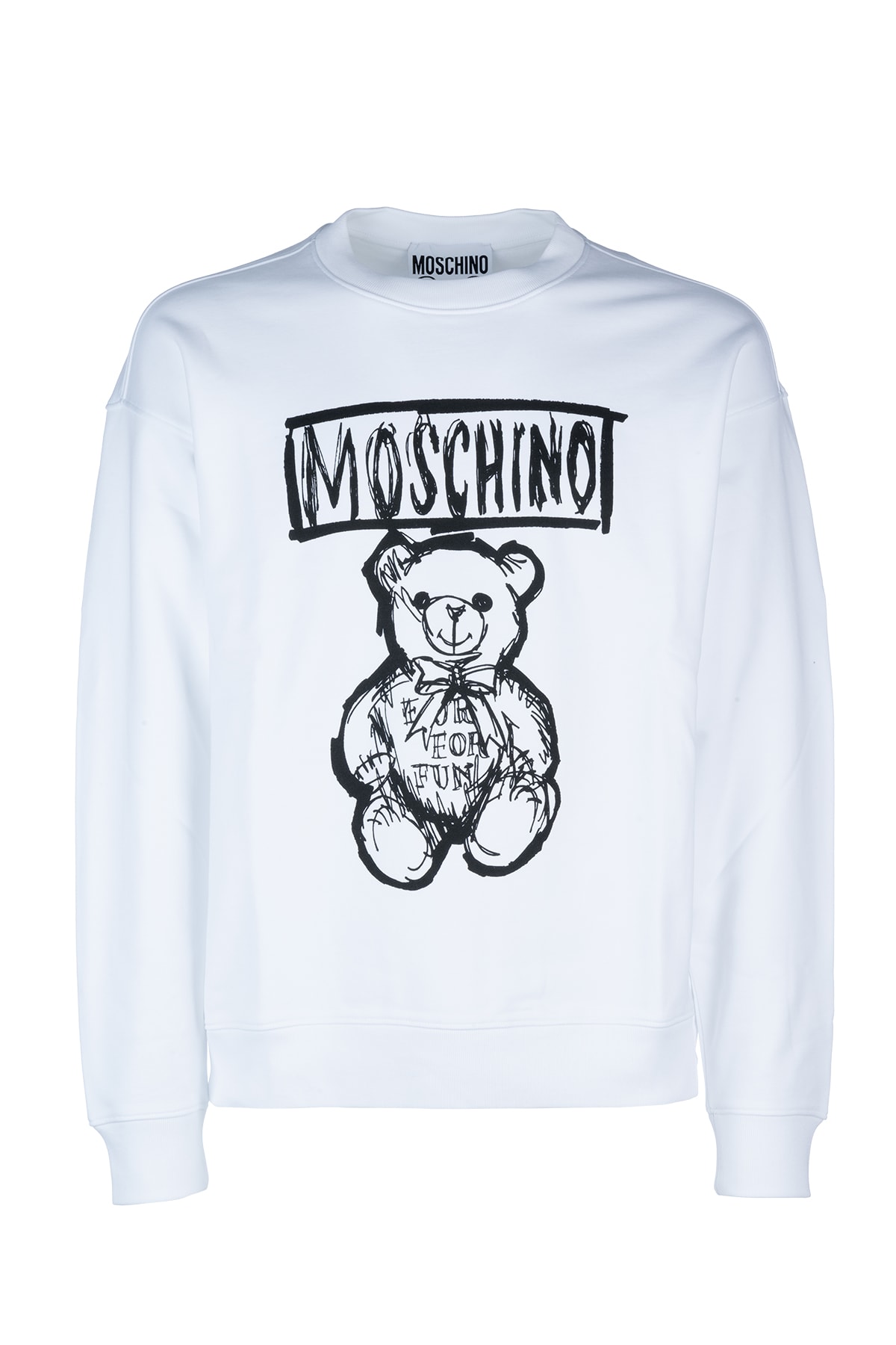 Moschino Felpe In Fantasia Bianco