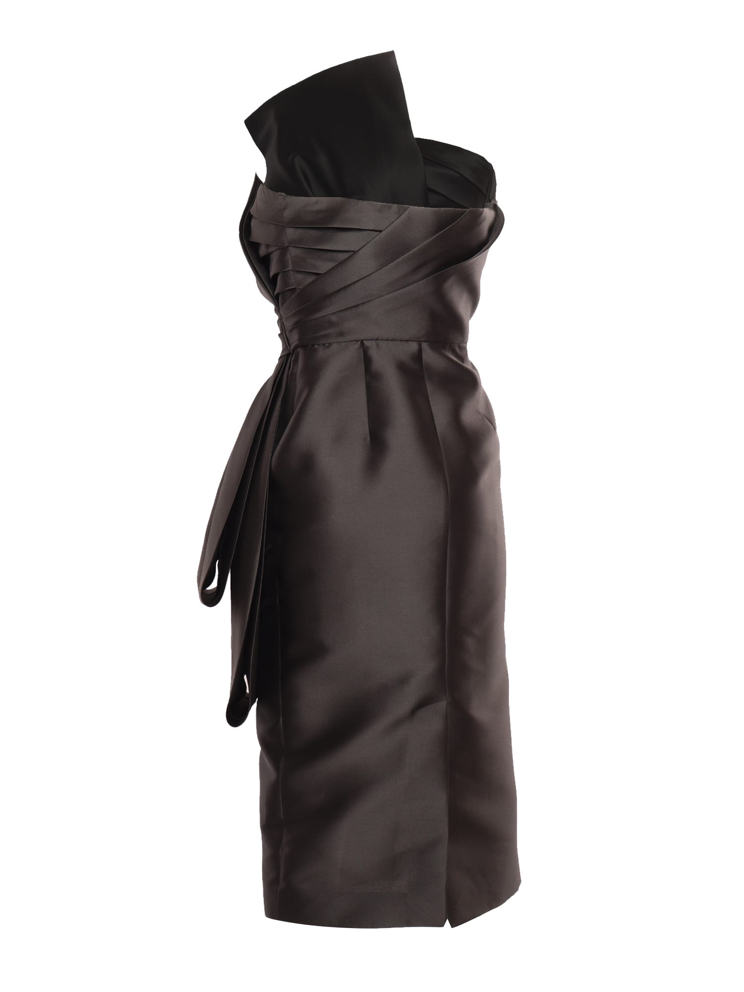 Alberta Ferretti Midi Dress In Black