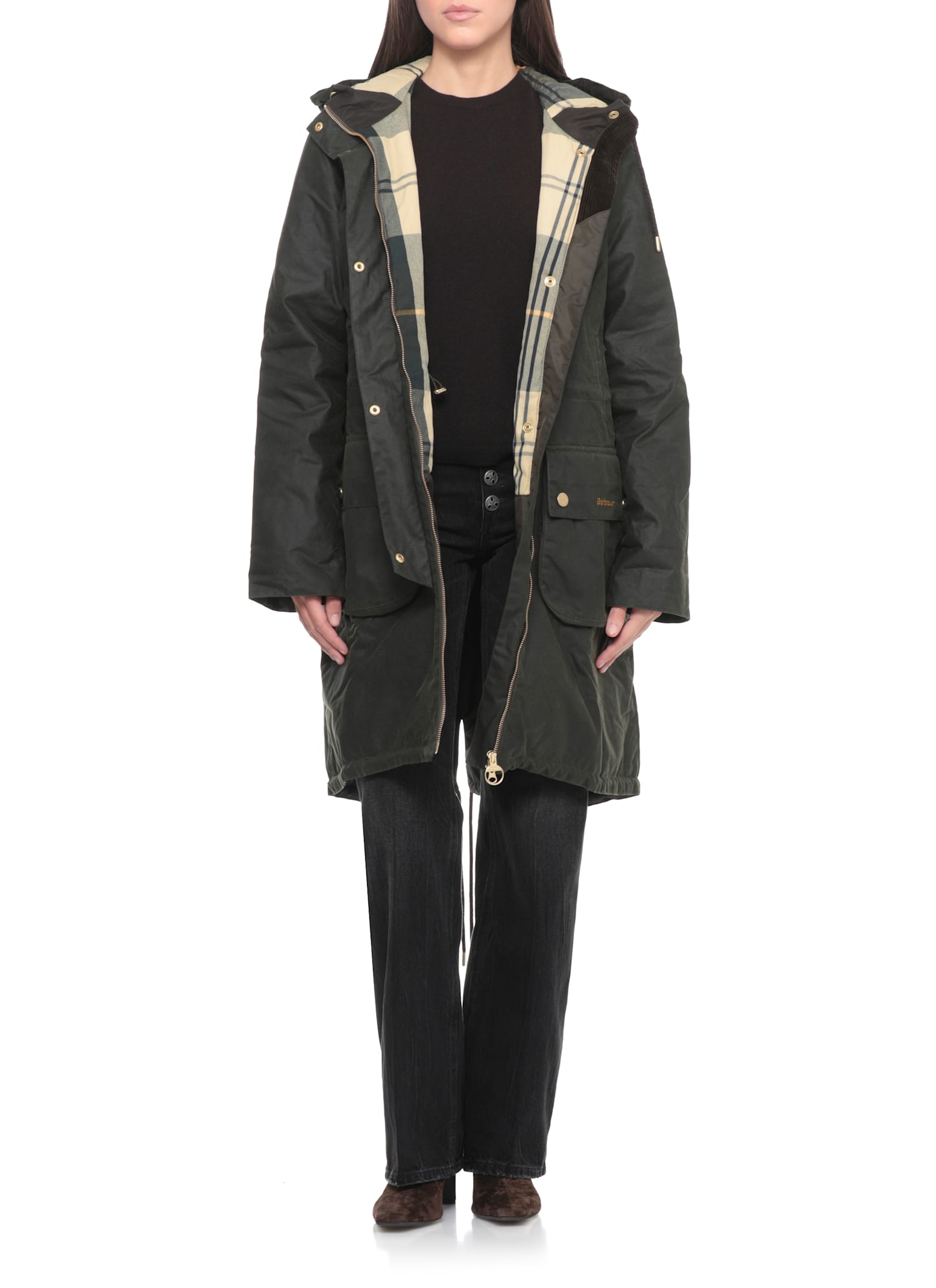 Barbour Marcy Raincoat In Green