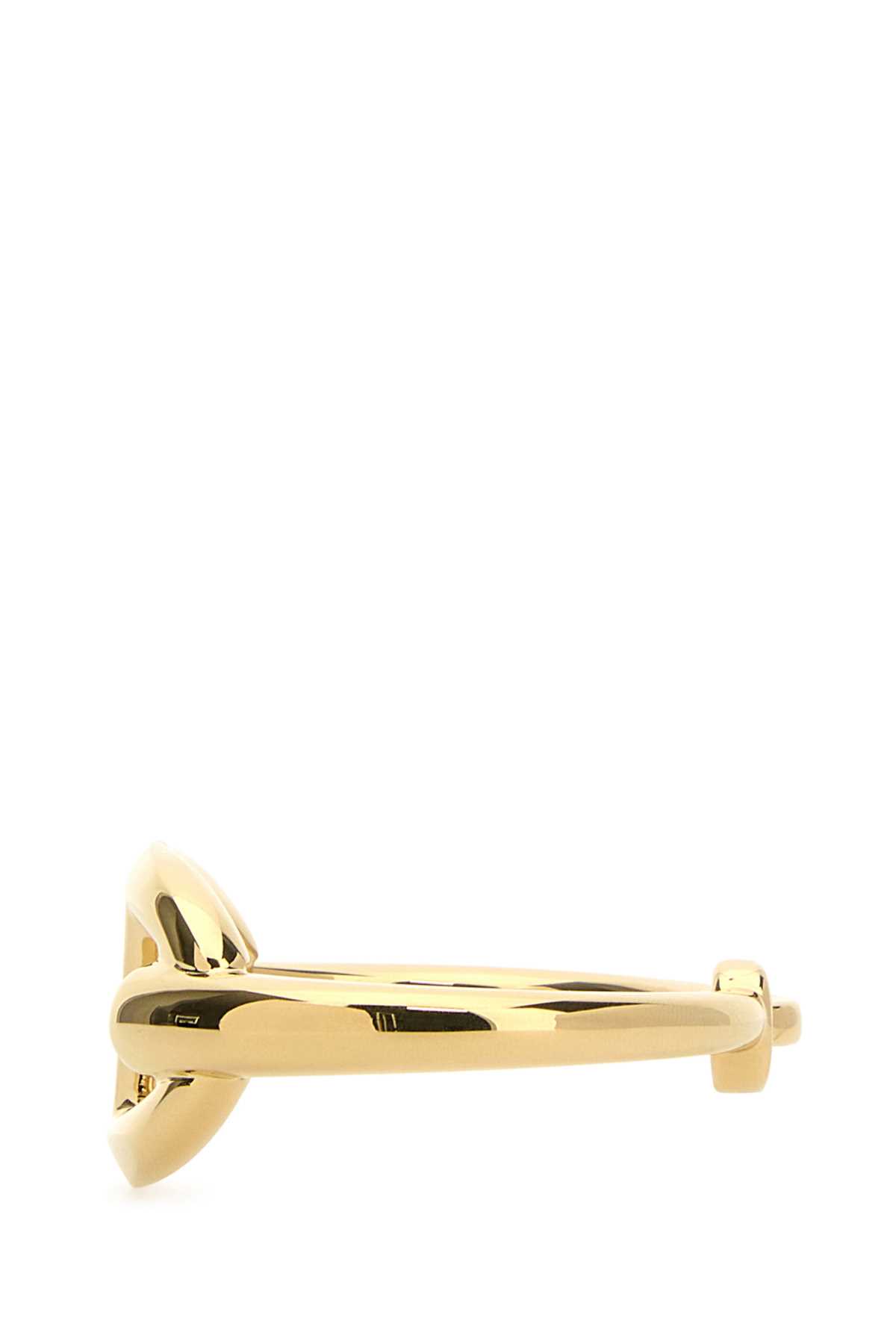 Shop Valentino Gold Metal Vlogo Bracelet In Oro18