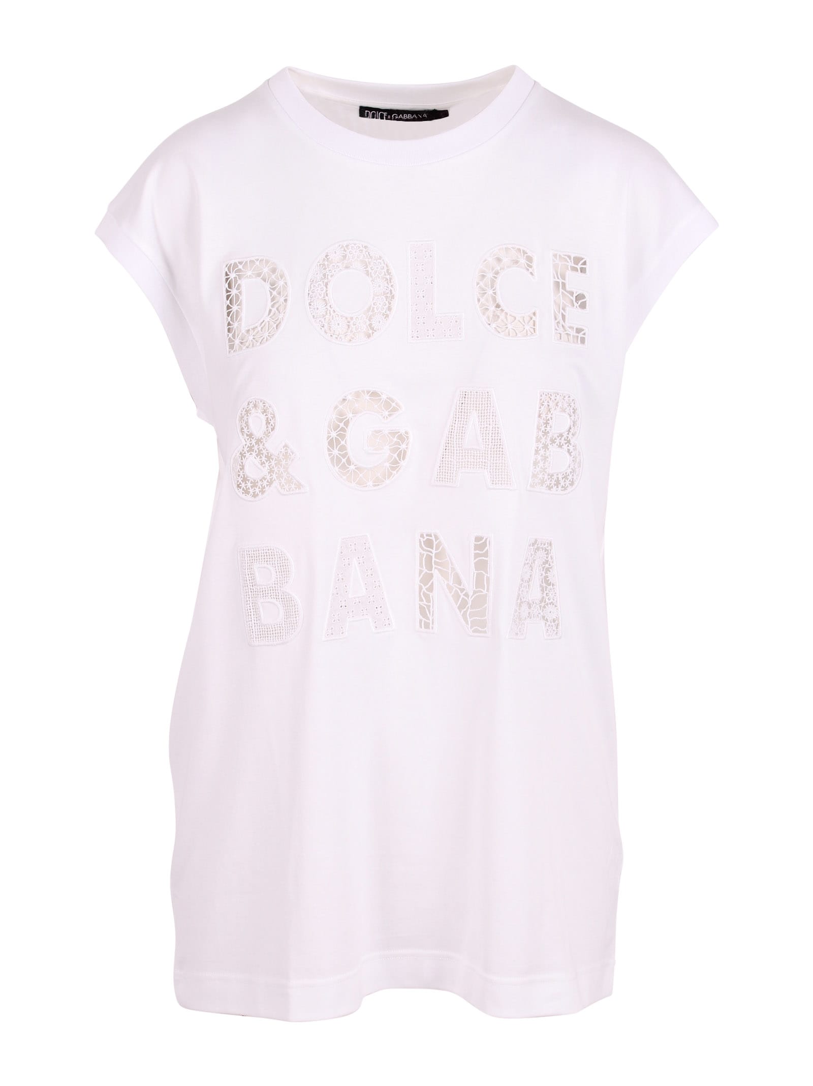 Dolce & Gabbana Embroidery Logo Detail Cotton T-shirt