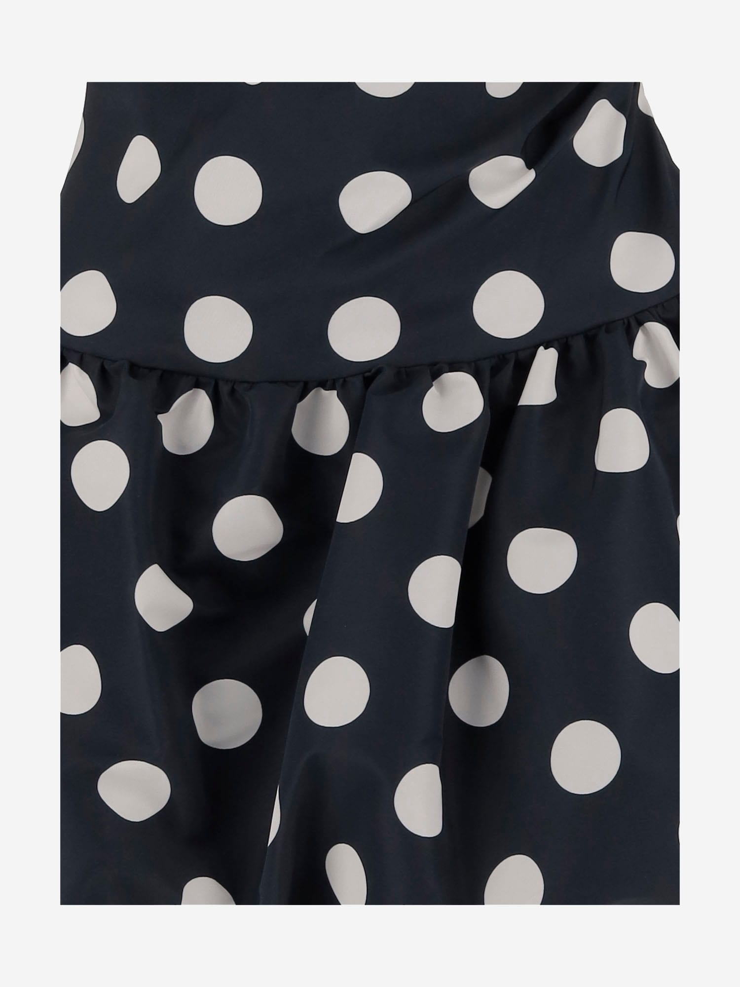 Shop Patou Polka Dot One-shoulder Dress In Blue