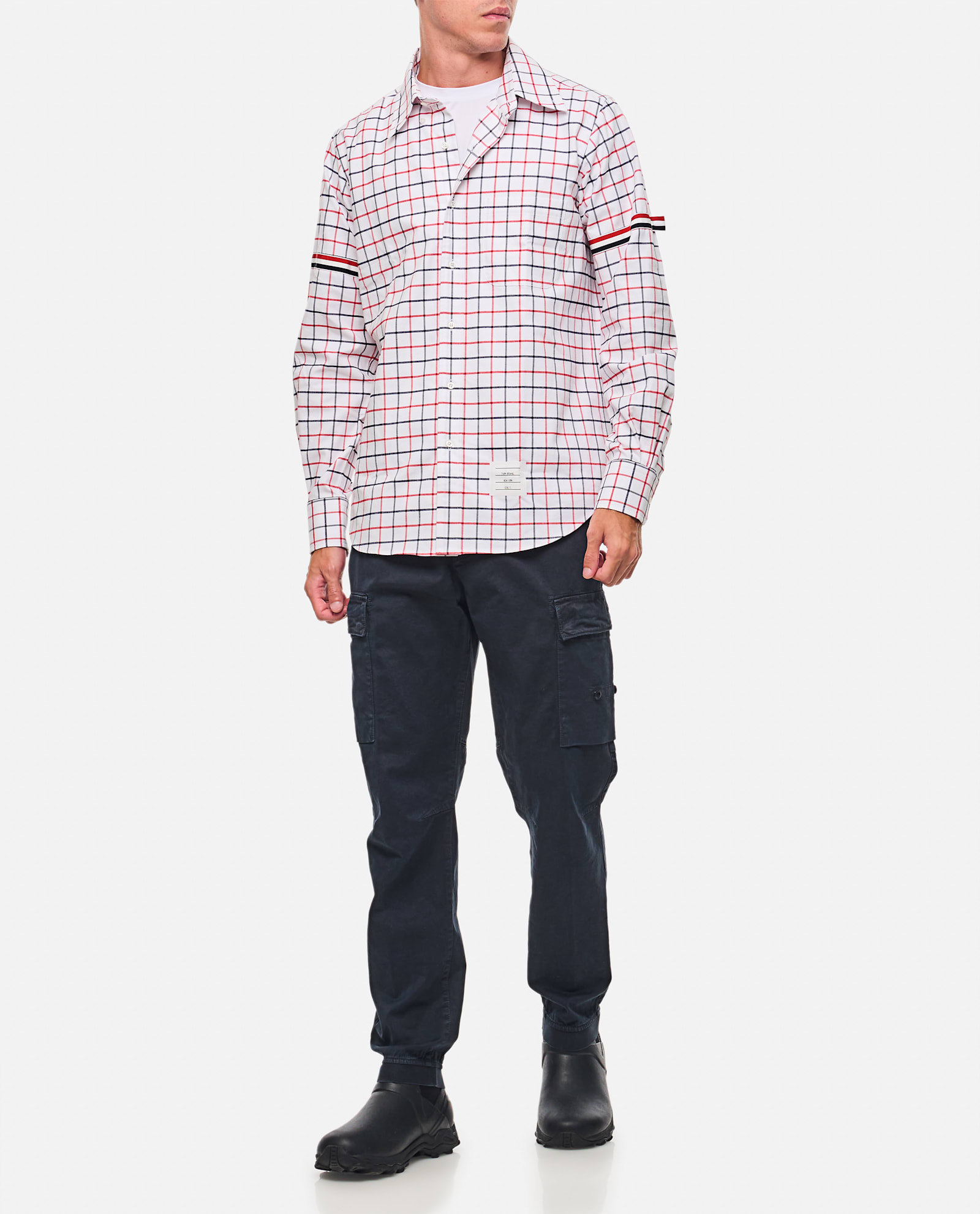 Shop Thom Browne Cotton Tattersall Shirt In Multicolour