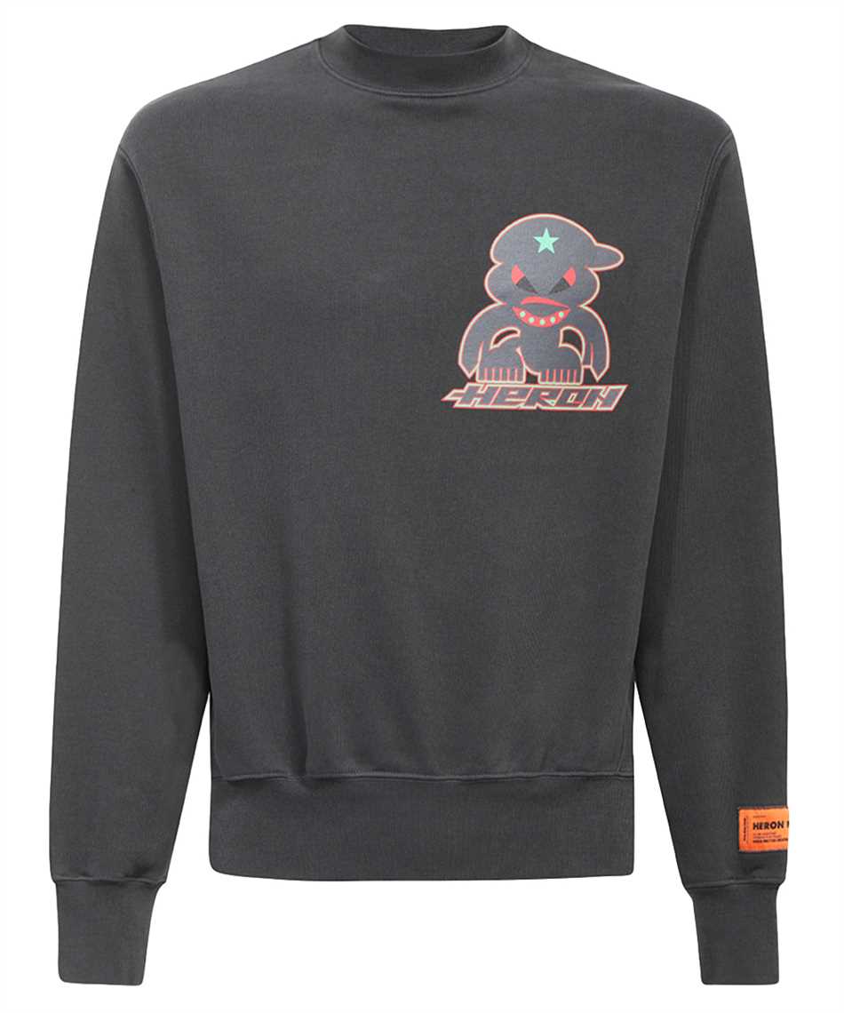 Shop Heron Preston Printed Cotton Sweatshirt In Grey