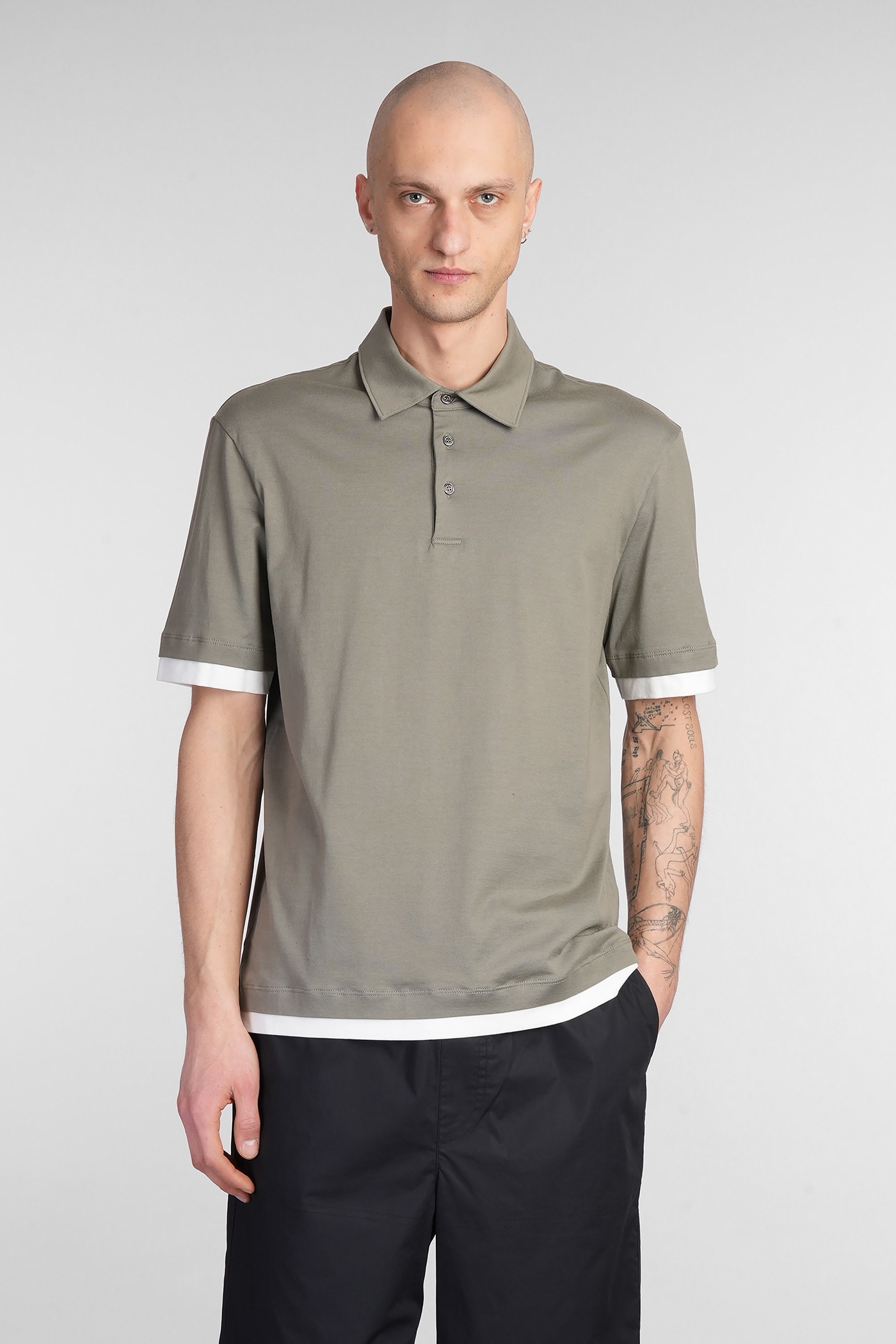 Polo In Green Cotton