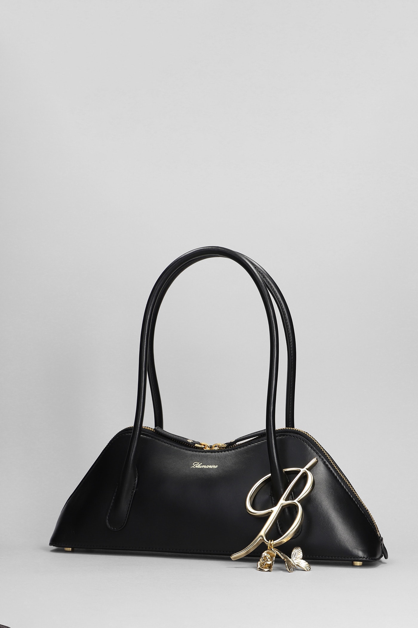 Shop Blumarine Hand Bag In Black Leather
