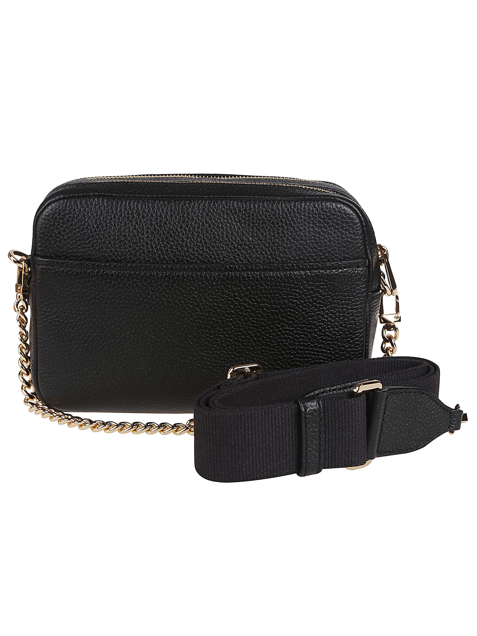 Michael Kors Medium Bryant Double Zip Camera Crossbody Bag In Black
