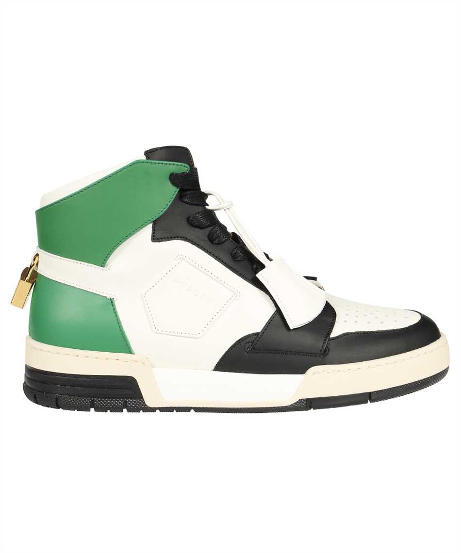 Buscemi Leather High-top Trainers In Green