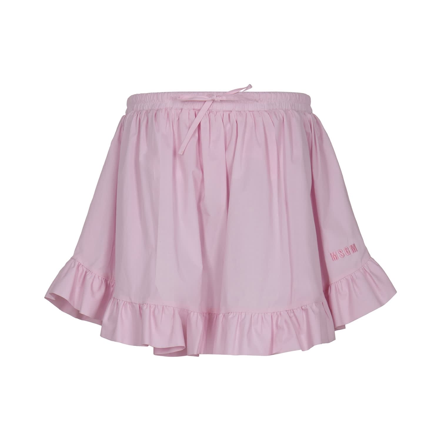 Msgm Kids' Gonna Con Ruches In Pink