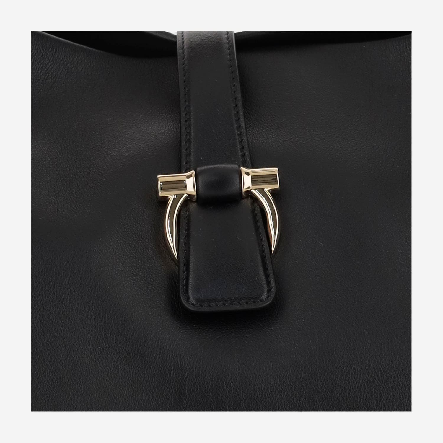 Ferragamo Gancini-clasp Calfskin Shoulder Bag