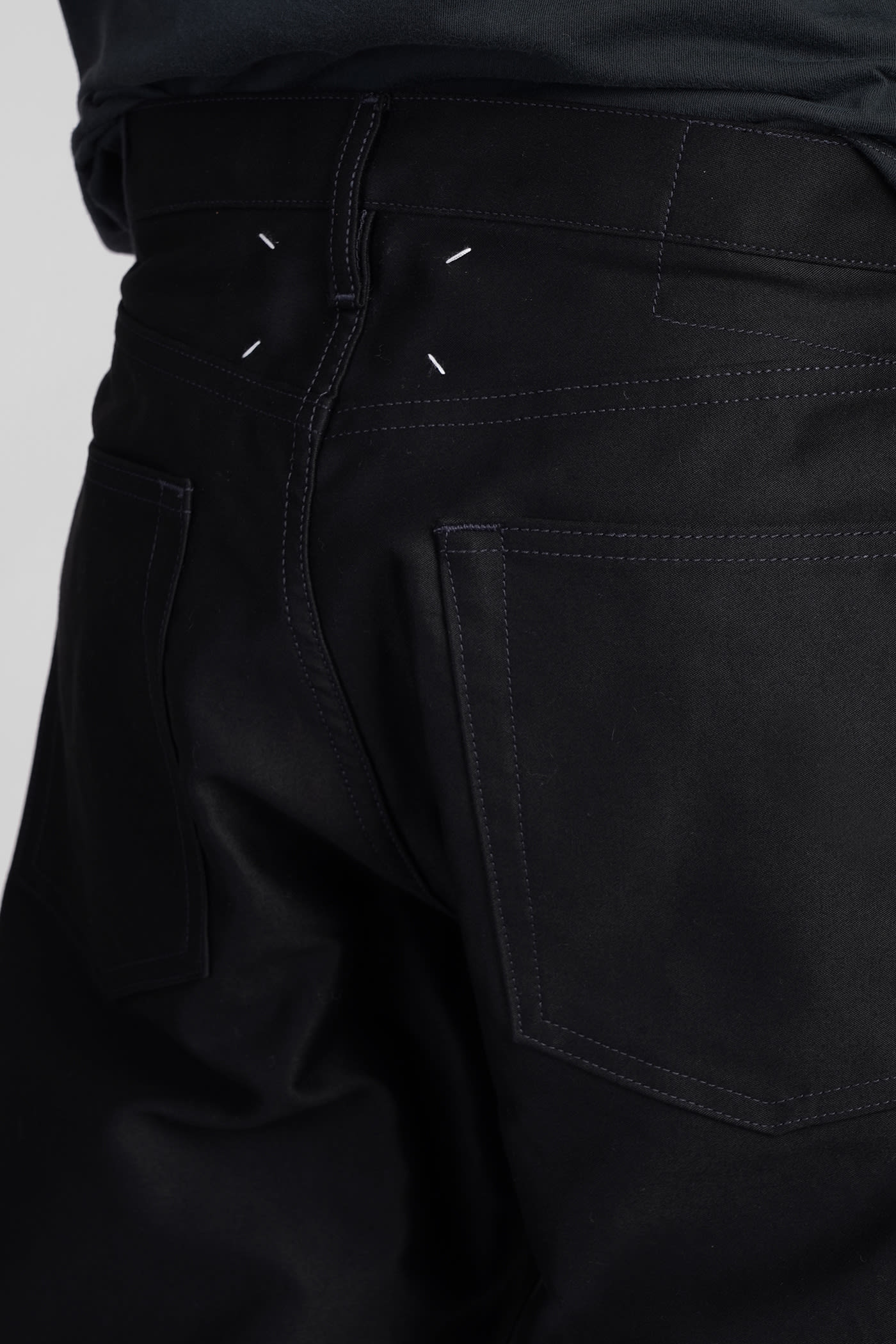 MAISON MARGIELA PANTS IN BLACK COTTON 