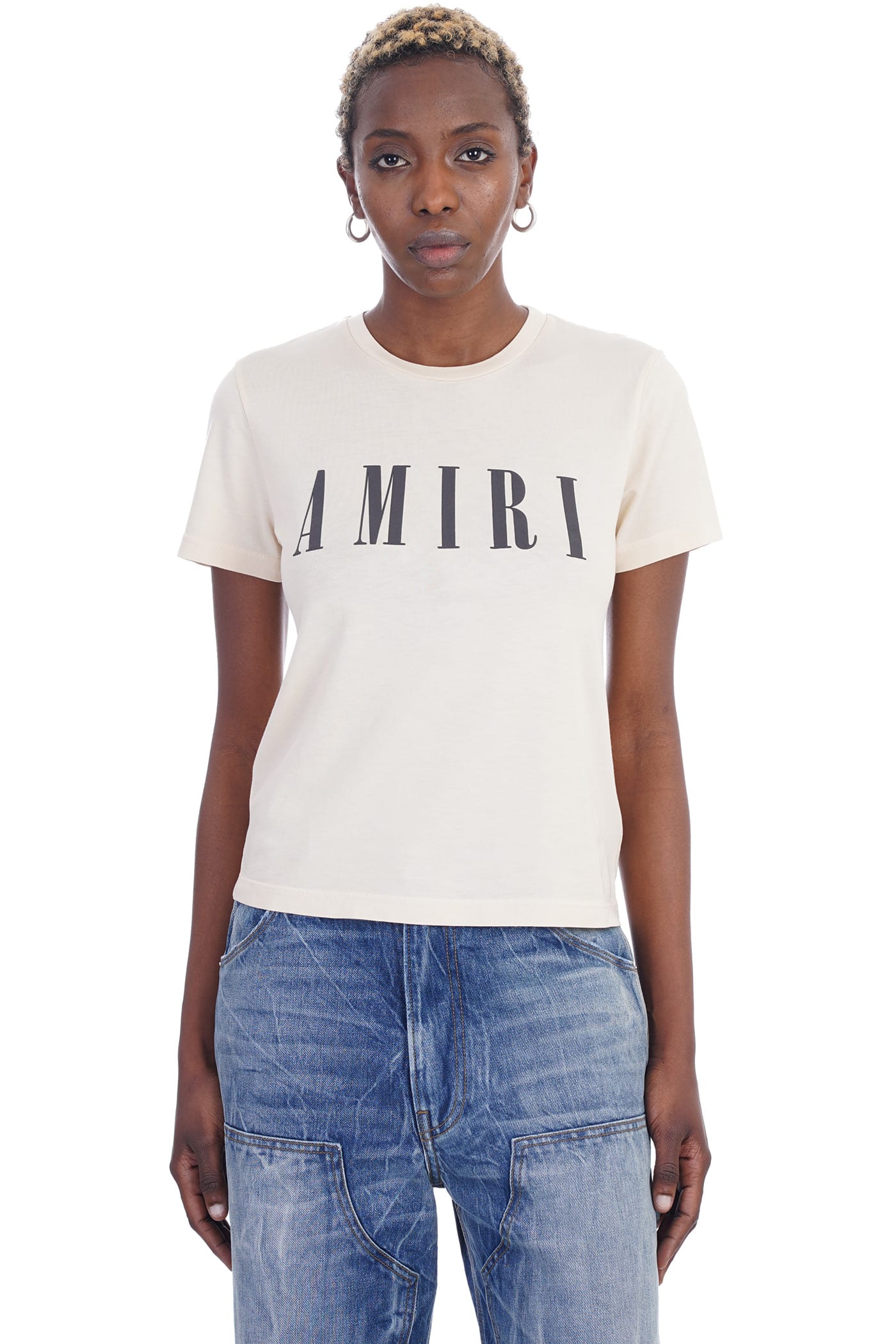 AMIRI T-shirt In Beige Cotton