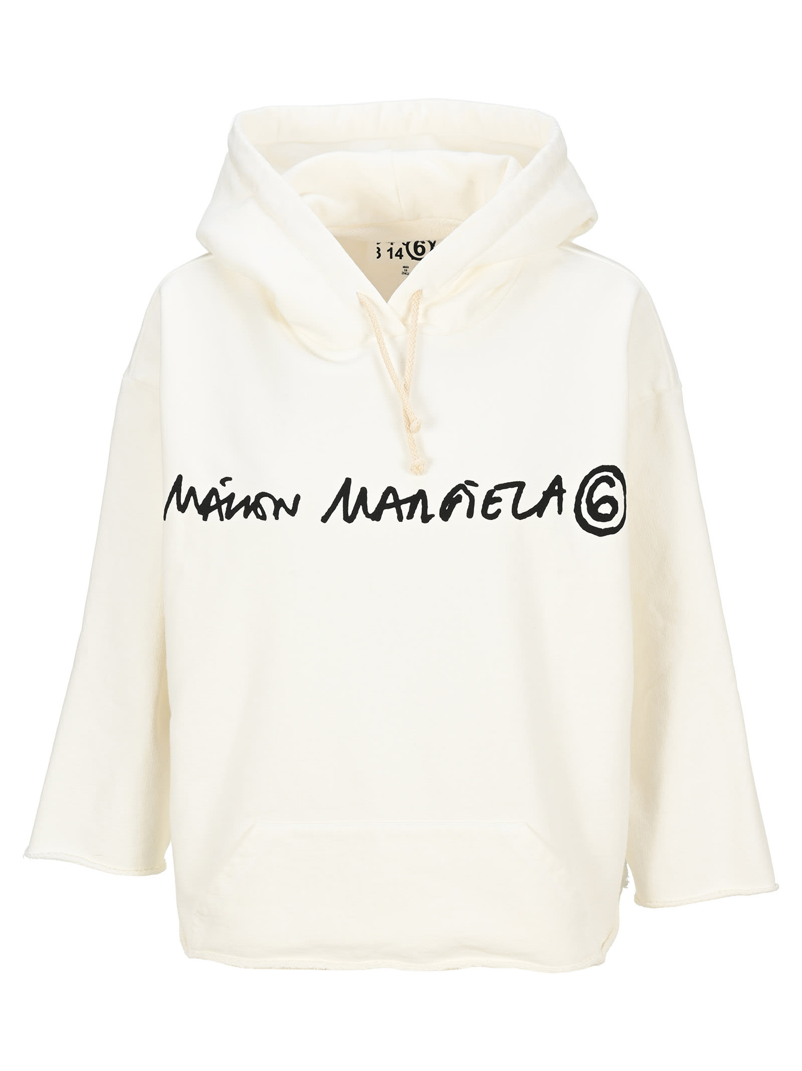 MM6 Maison Margiela Mm6 Cropped Logo-print Hoodie By Mm6.