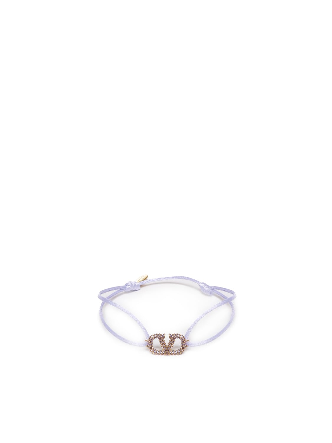 valentino garavani vlogo bracelet in cotton with swarovski crystals