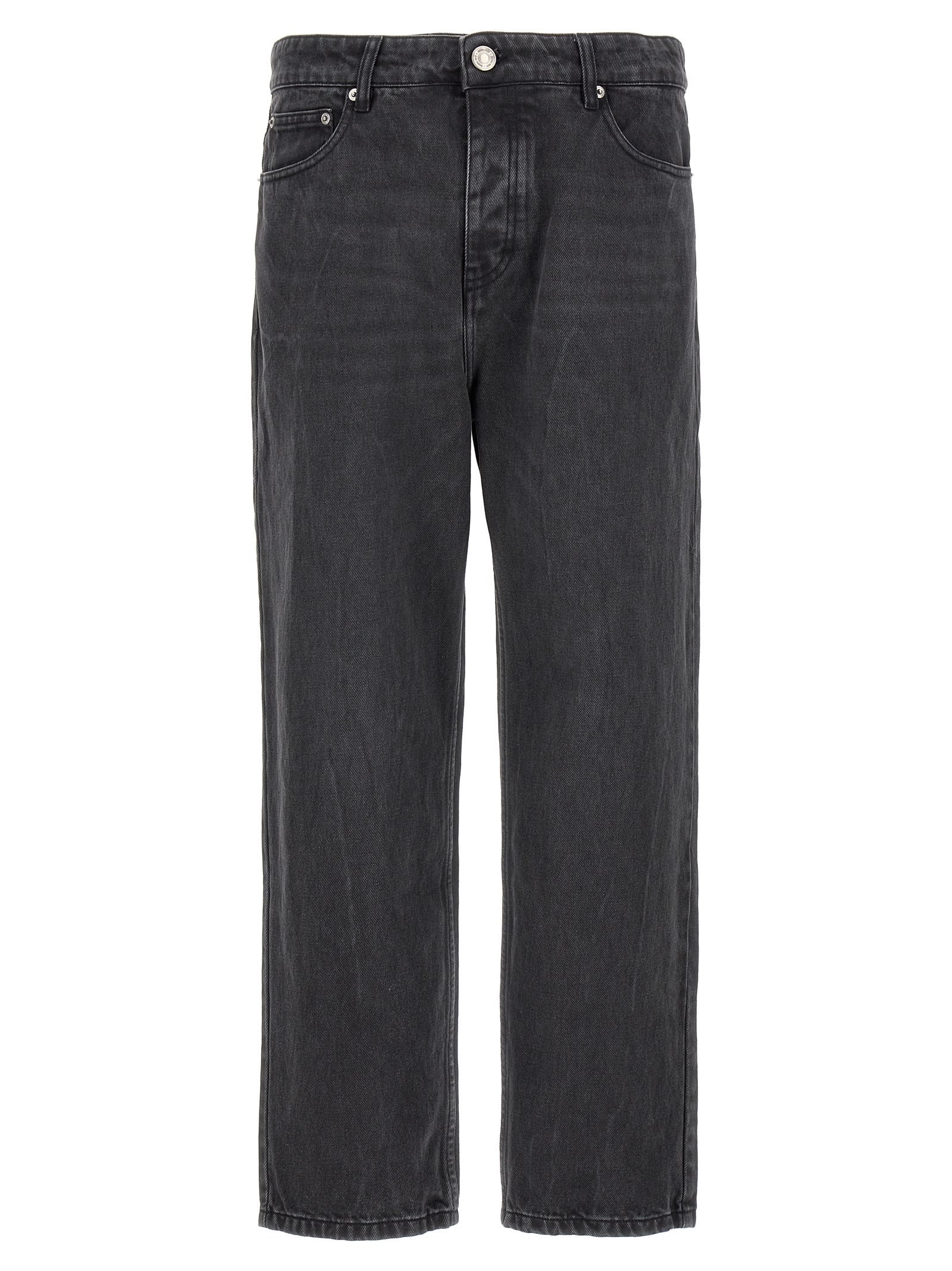 Shop Ami Alexandre Mattiussi Tapered Fit Jeans In Gray