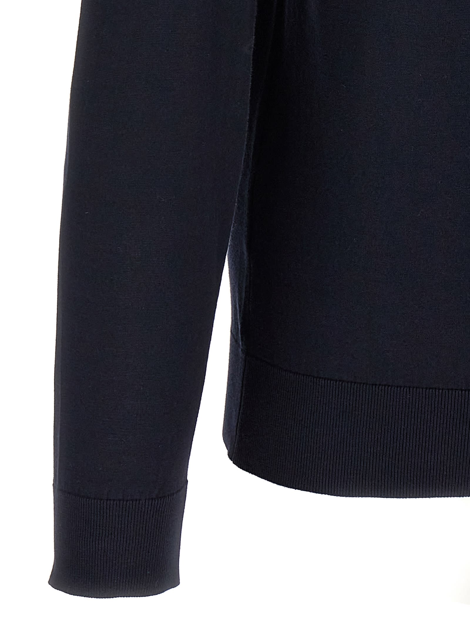 John Smedley Hatfield Long Sleeves Crewneck Pullover In Blue