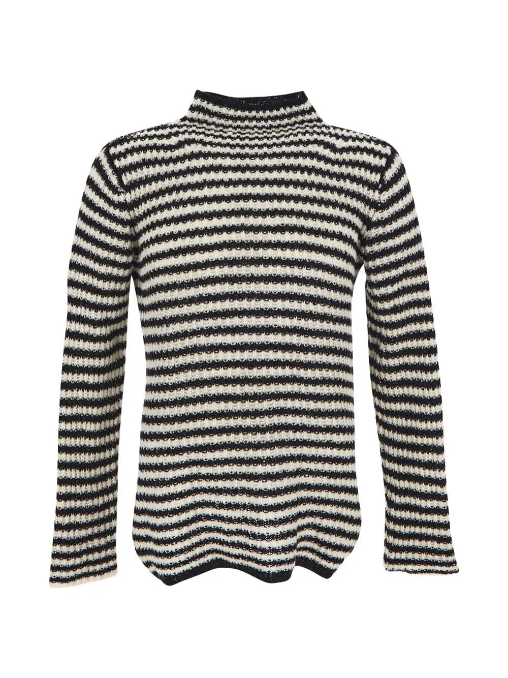 Shop Dries Van Noten Merlyn Striped Sweater In Black