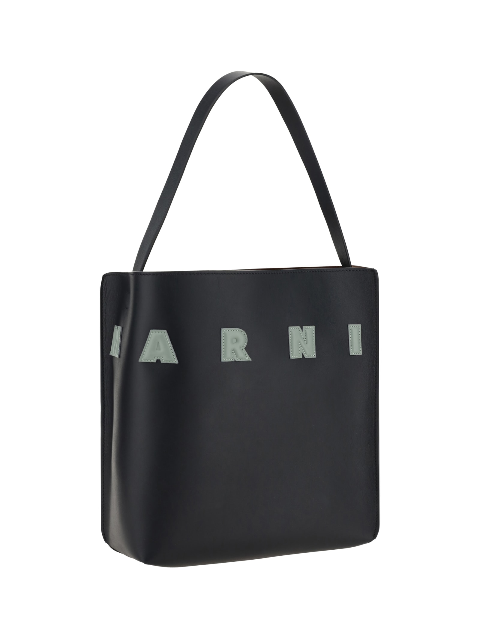 MARNI MUSEO LOGO PATCH TOTE BAG 