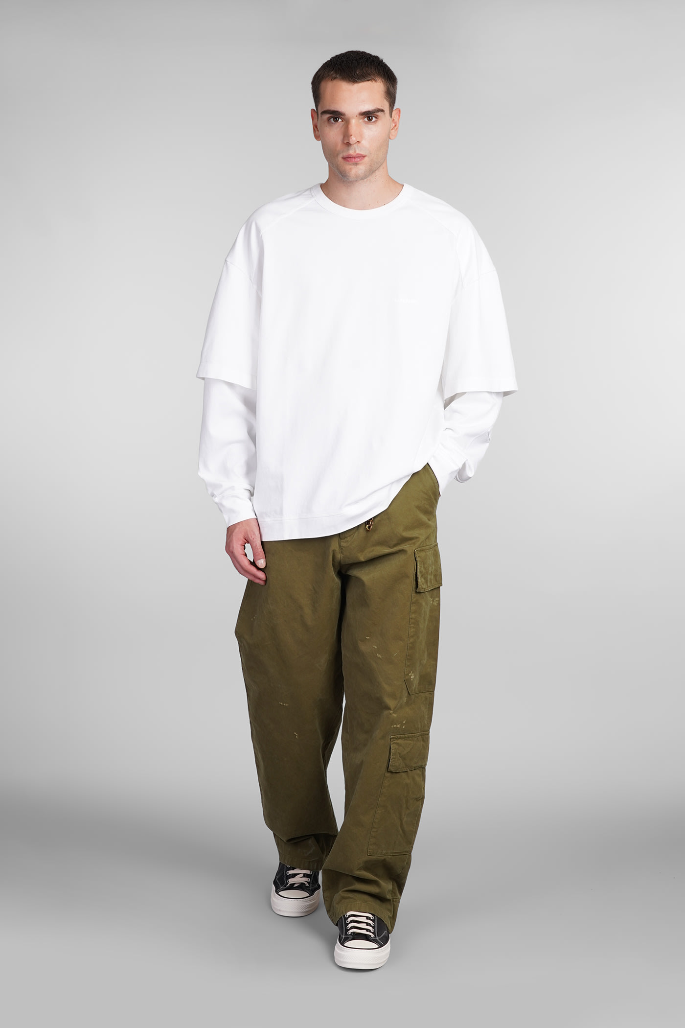 DARKPARK JEFFREY PANTS IN GREEN COTTON 