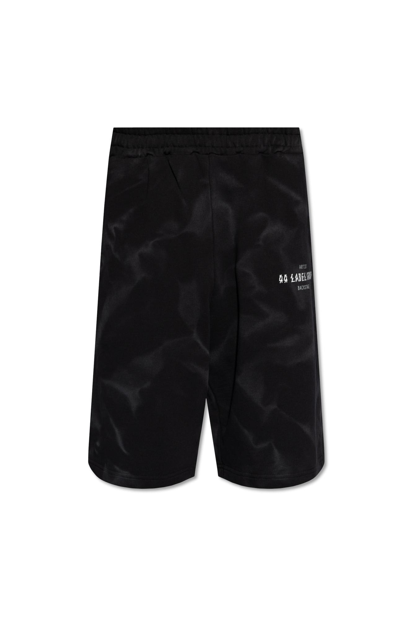 Shop 44 Label Group Cotton Shorts With Print In Black