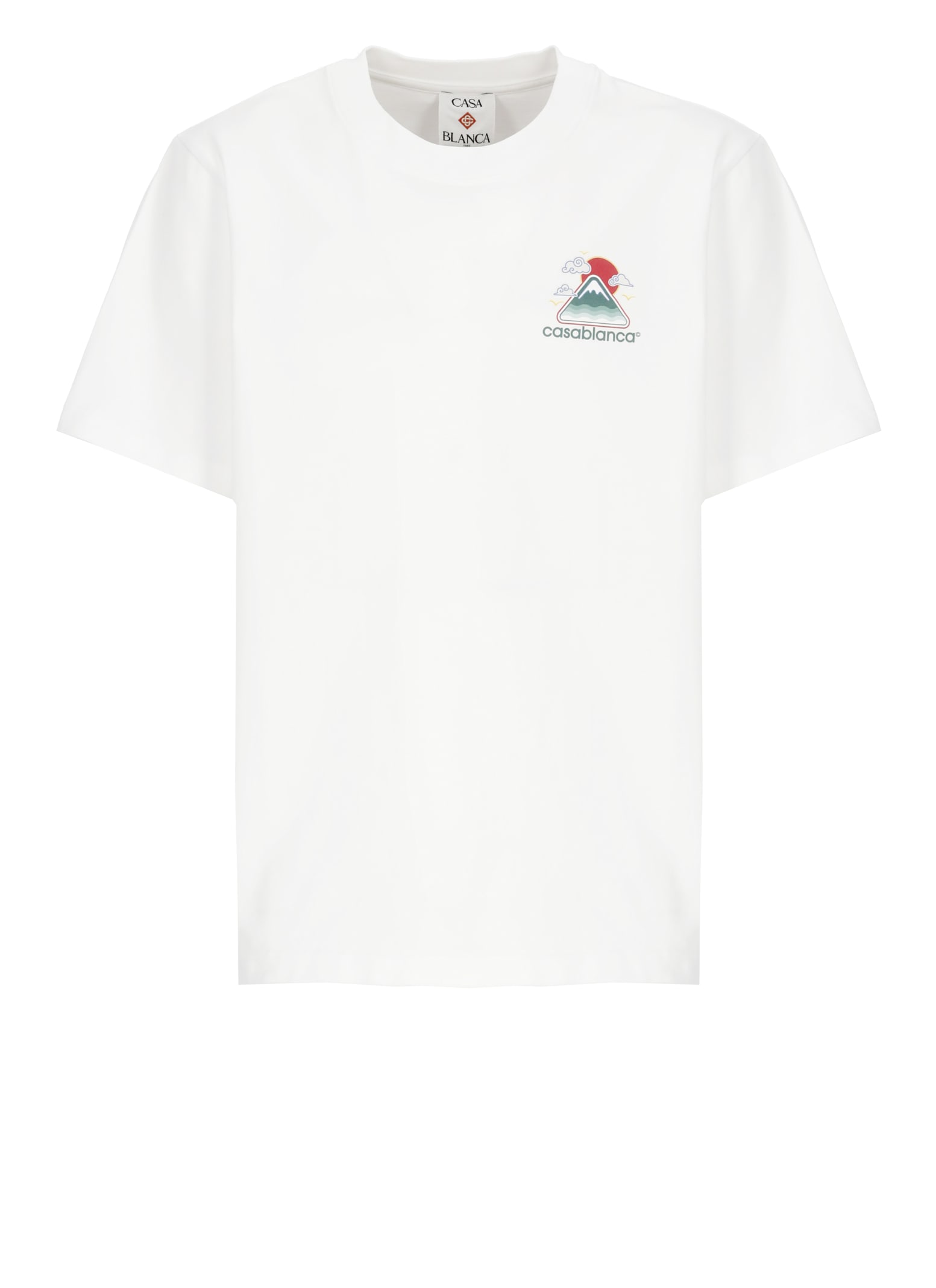 Casablanca Mountains Waves Screen T-shirt In White