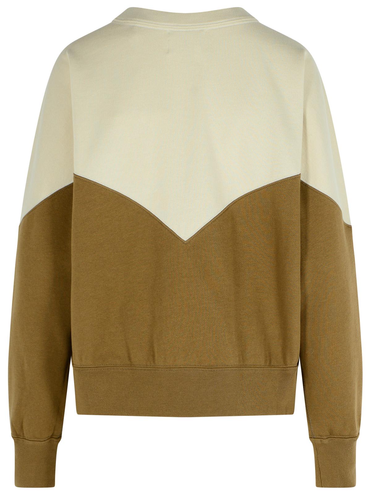 Isabel Marant Étoile Khaki Houston Dark Cotton Blend Sweatshirt In Green