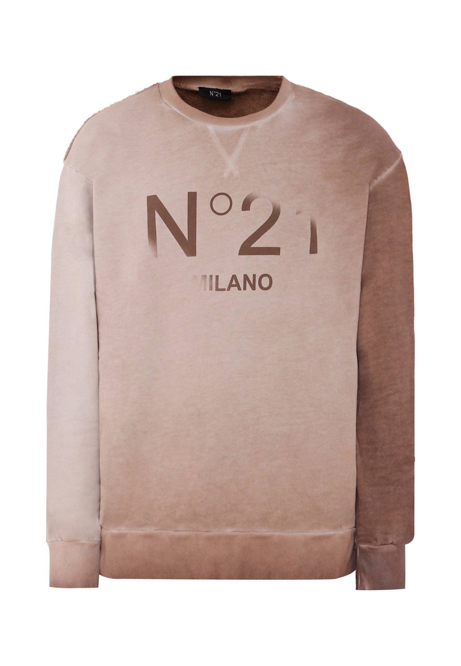 N°21 Brown Sweatshirt For Kids With Logo