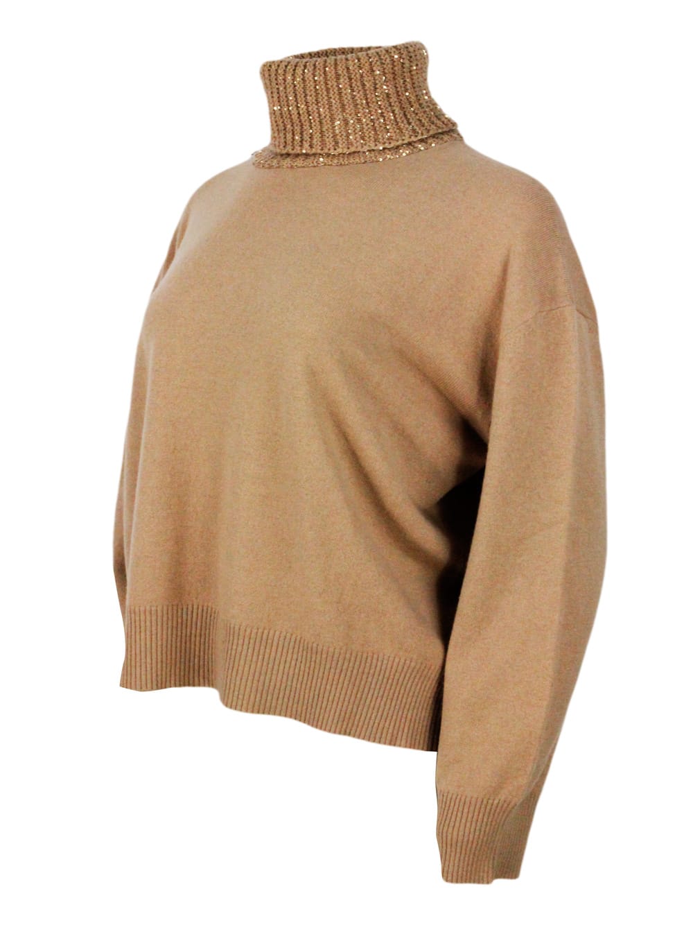 Shop Fabiana Filippi Sweater In Brown