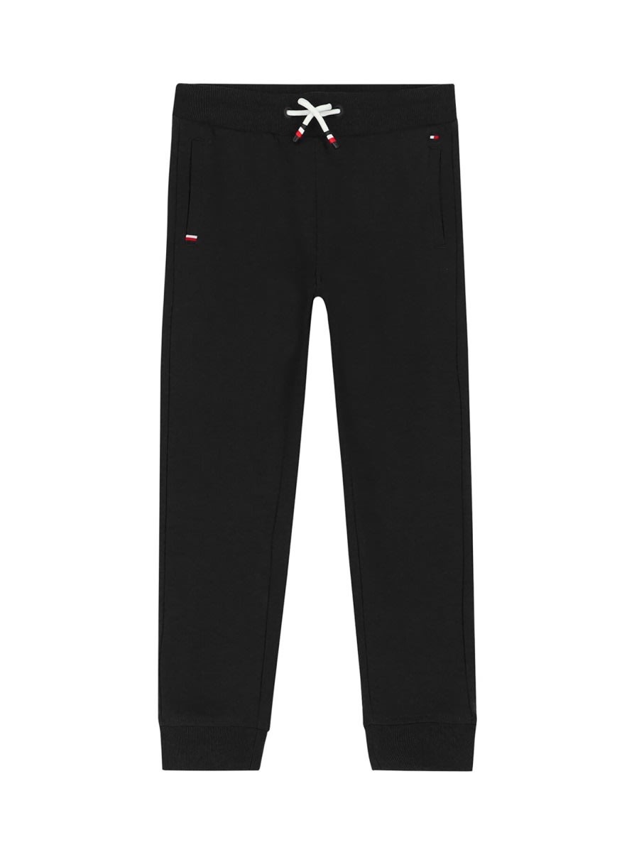 Tommy Hilfiger Rib Insert Sweatpants In Black