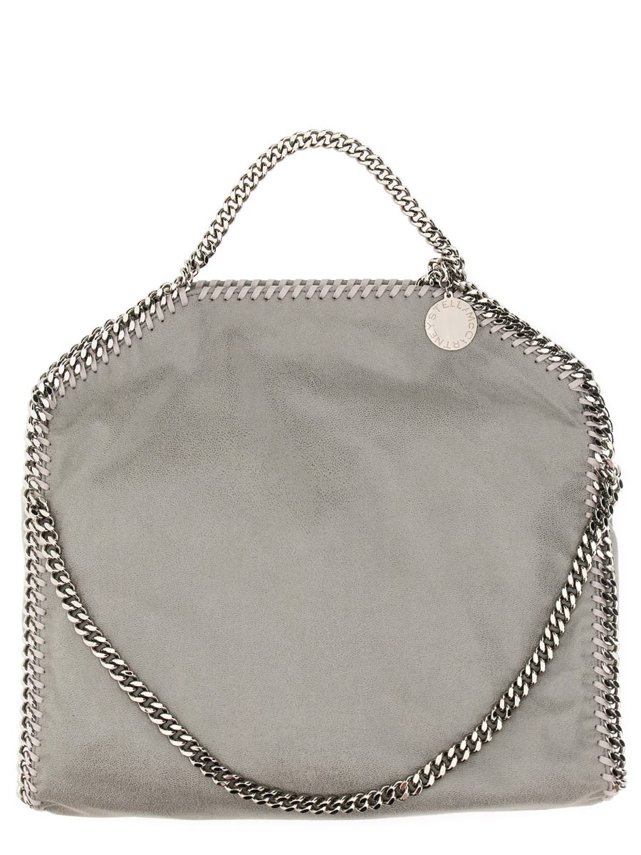 Shop Stella Mccartney Falabella Fold Over Bag In Grey