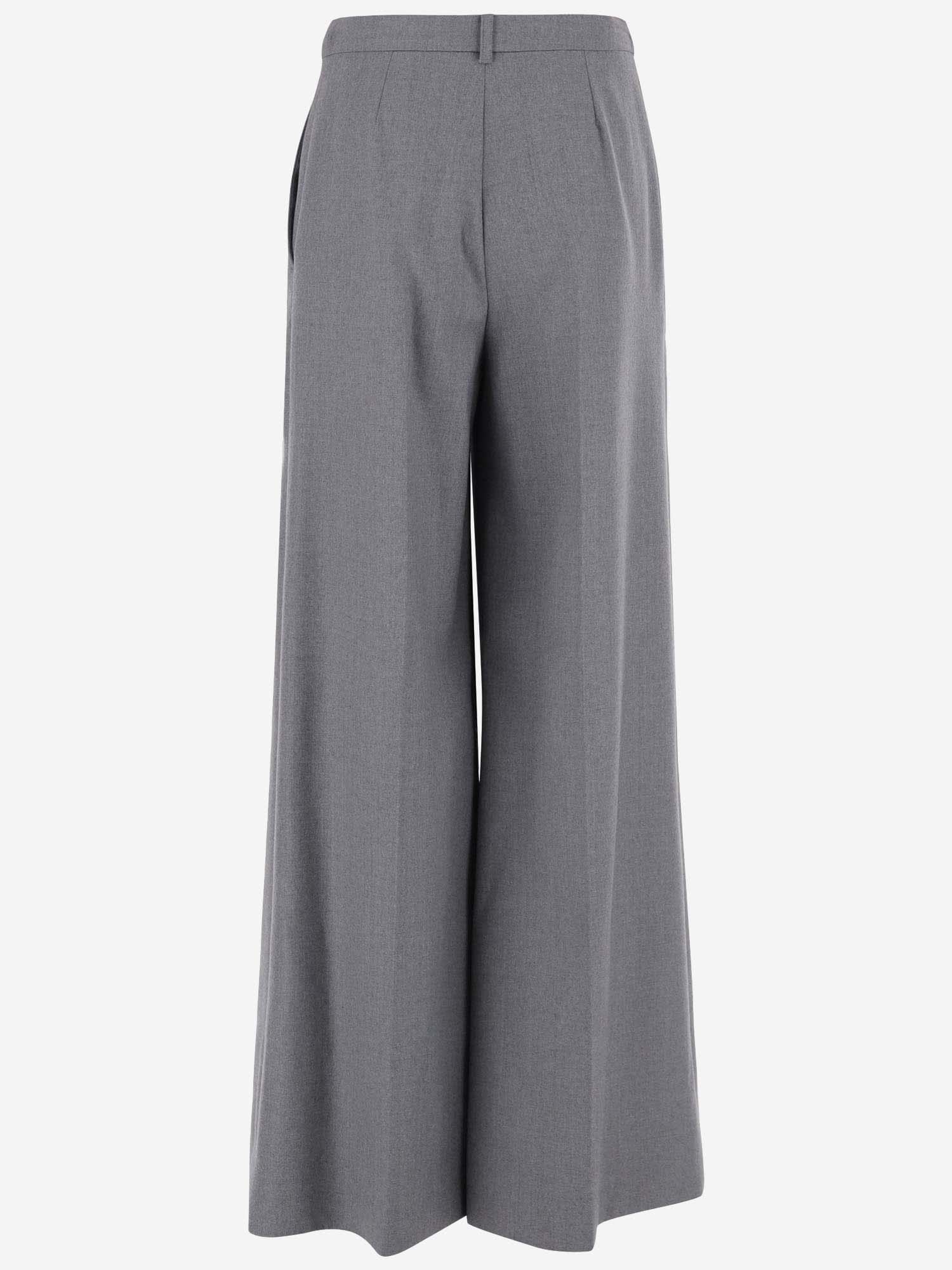 Shop Stella Mccartney Wool Flared Pants In Grey