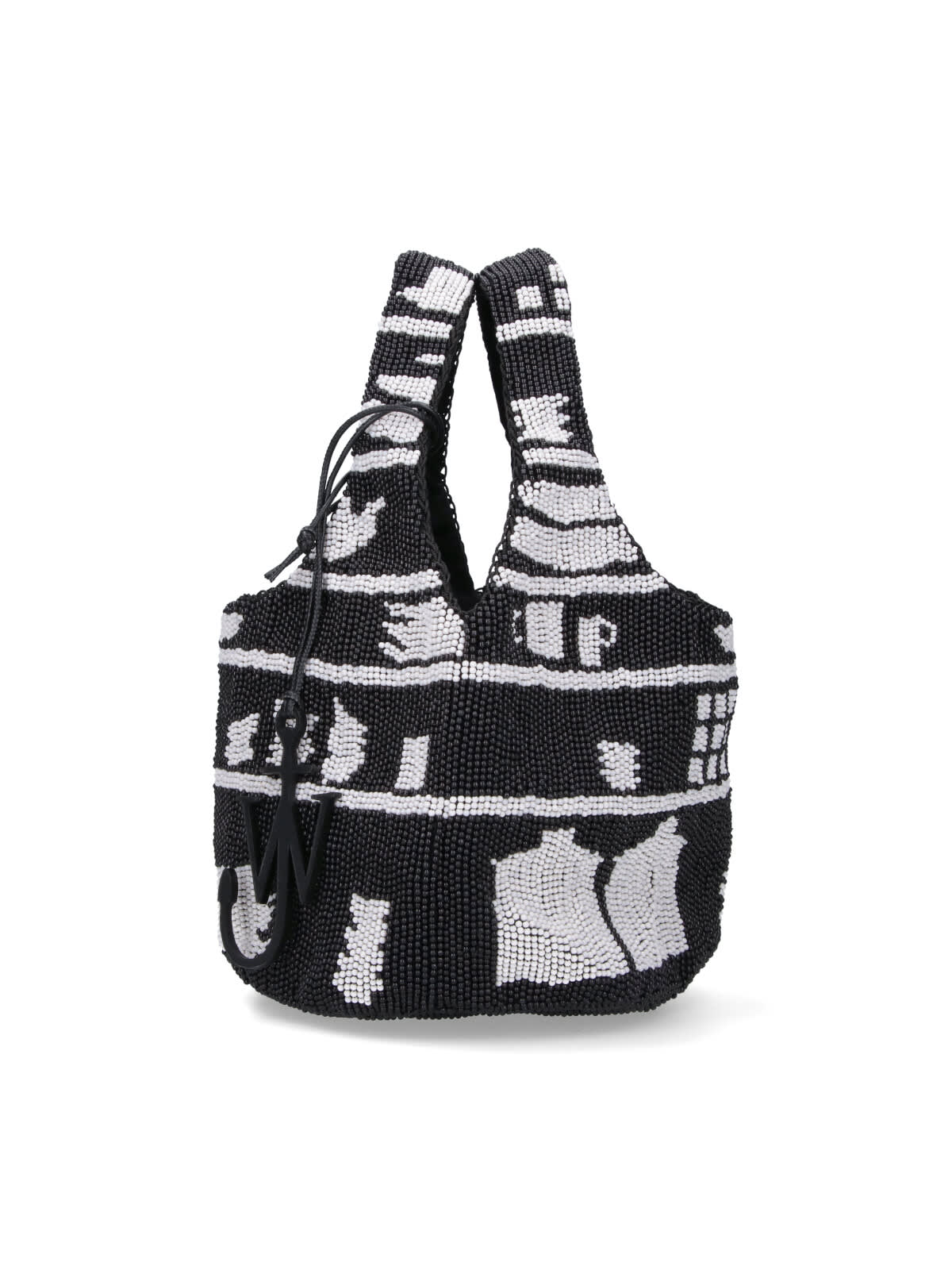 Jw Anderson J. W. Anderson Textured Hobo Bag With Striking Black In Multi