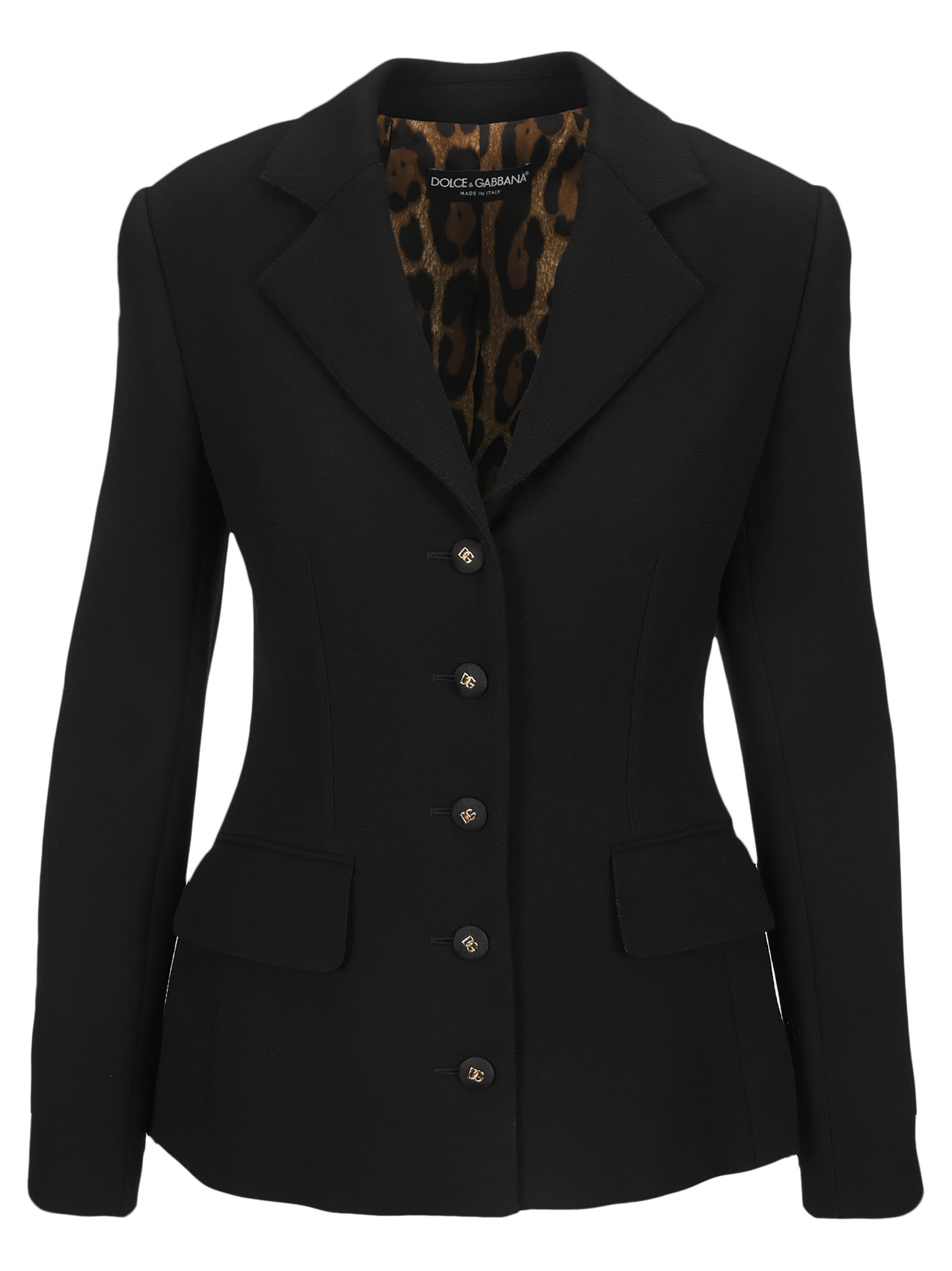 Dolce & Gabbana Dolce & gabbana Single-breasted Wool Crepe Dolce Jacket With Dg Buttons