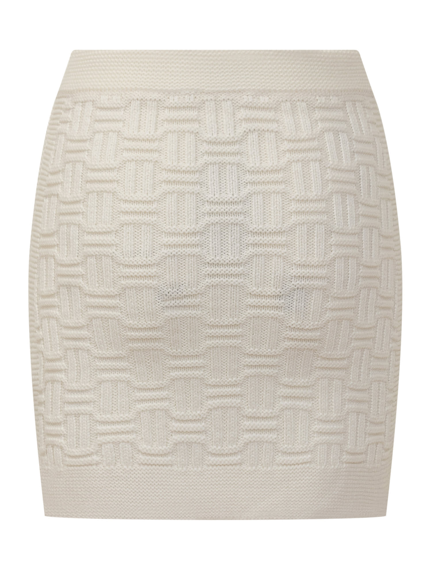 Shop Casablanca Column Skirt In White