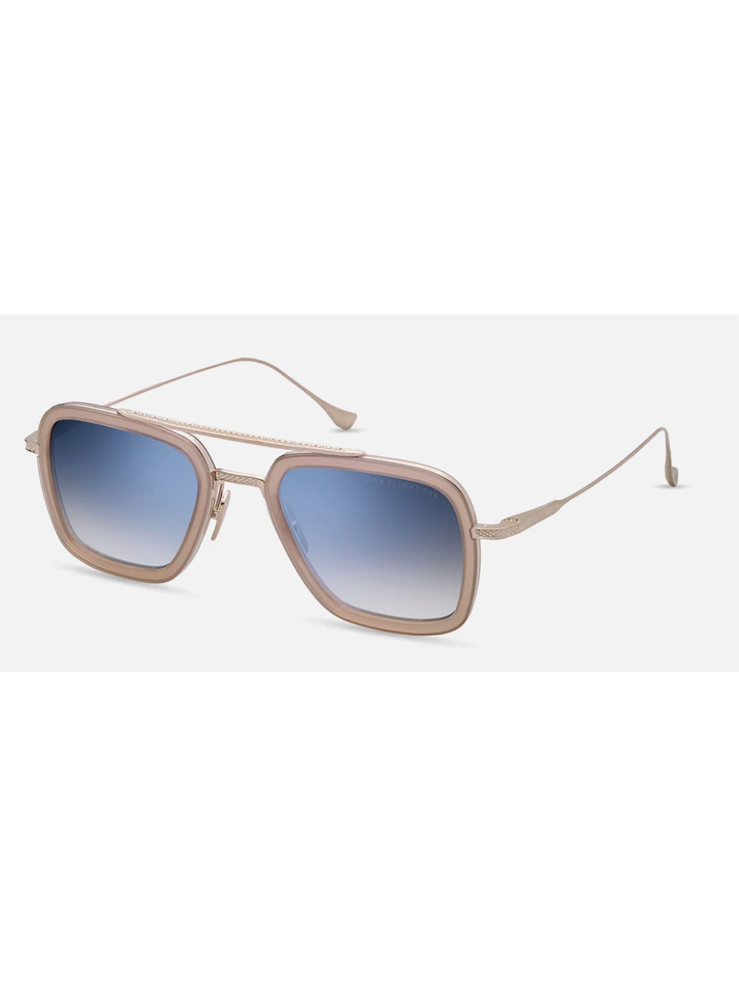 Shop Dita 7806/u/gld/pnk/52 Flight.006 Sunglasses In White Gold_dusty Pink