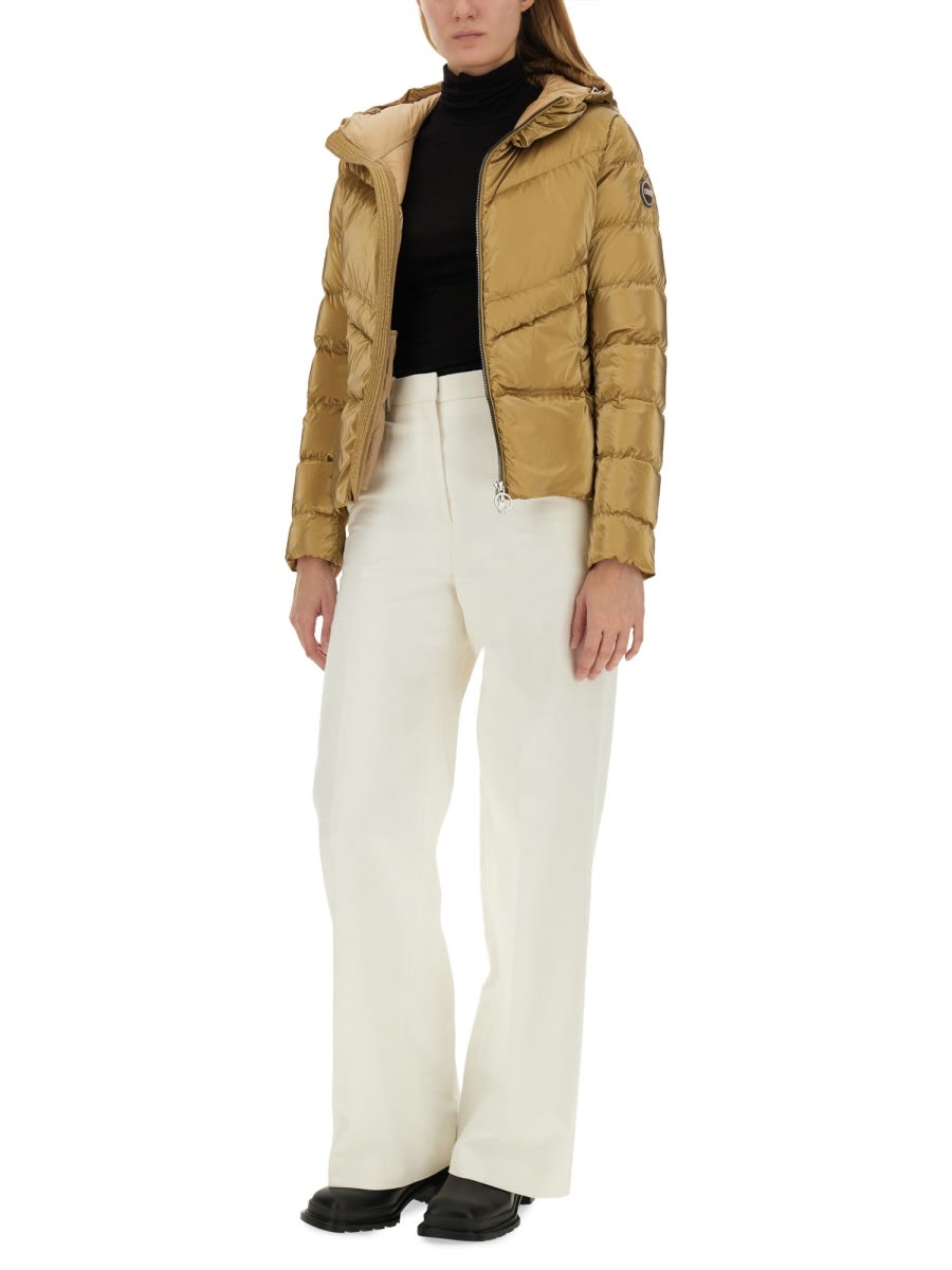 Shop Colmar Down Jacket With Hood In Gold