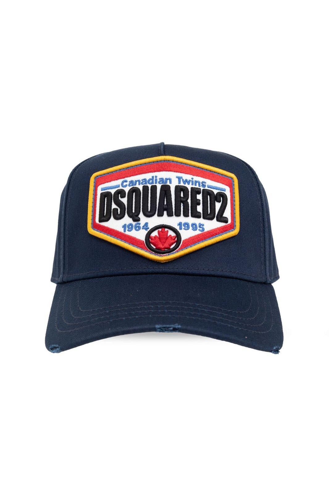 Shop Dsquared2 Logo Patch Baseball Cap In Navy