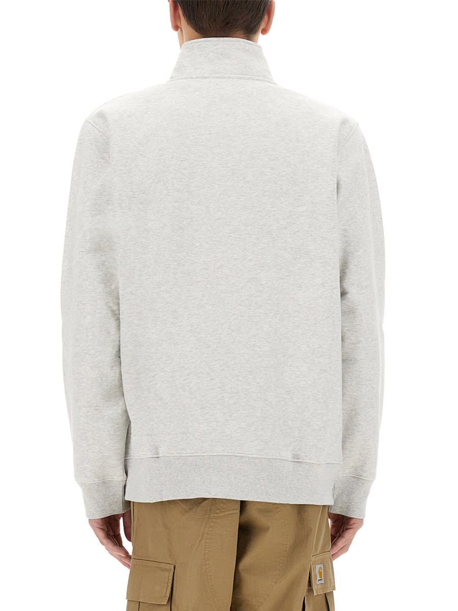Carhartt Chase Half-zip Sweatshirt In Grey