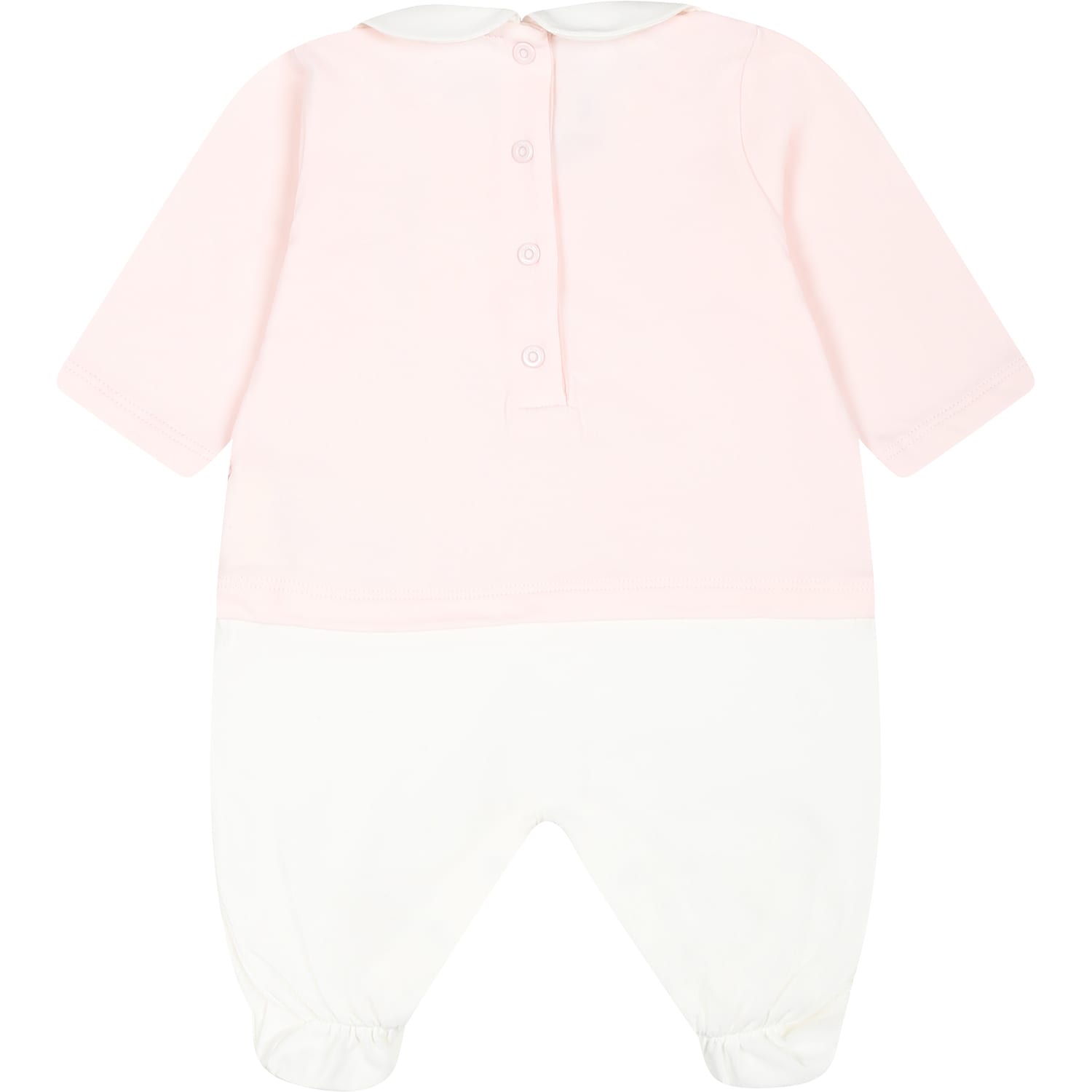 Fendi Pink Set For Baby Girl With Logo In Pink